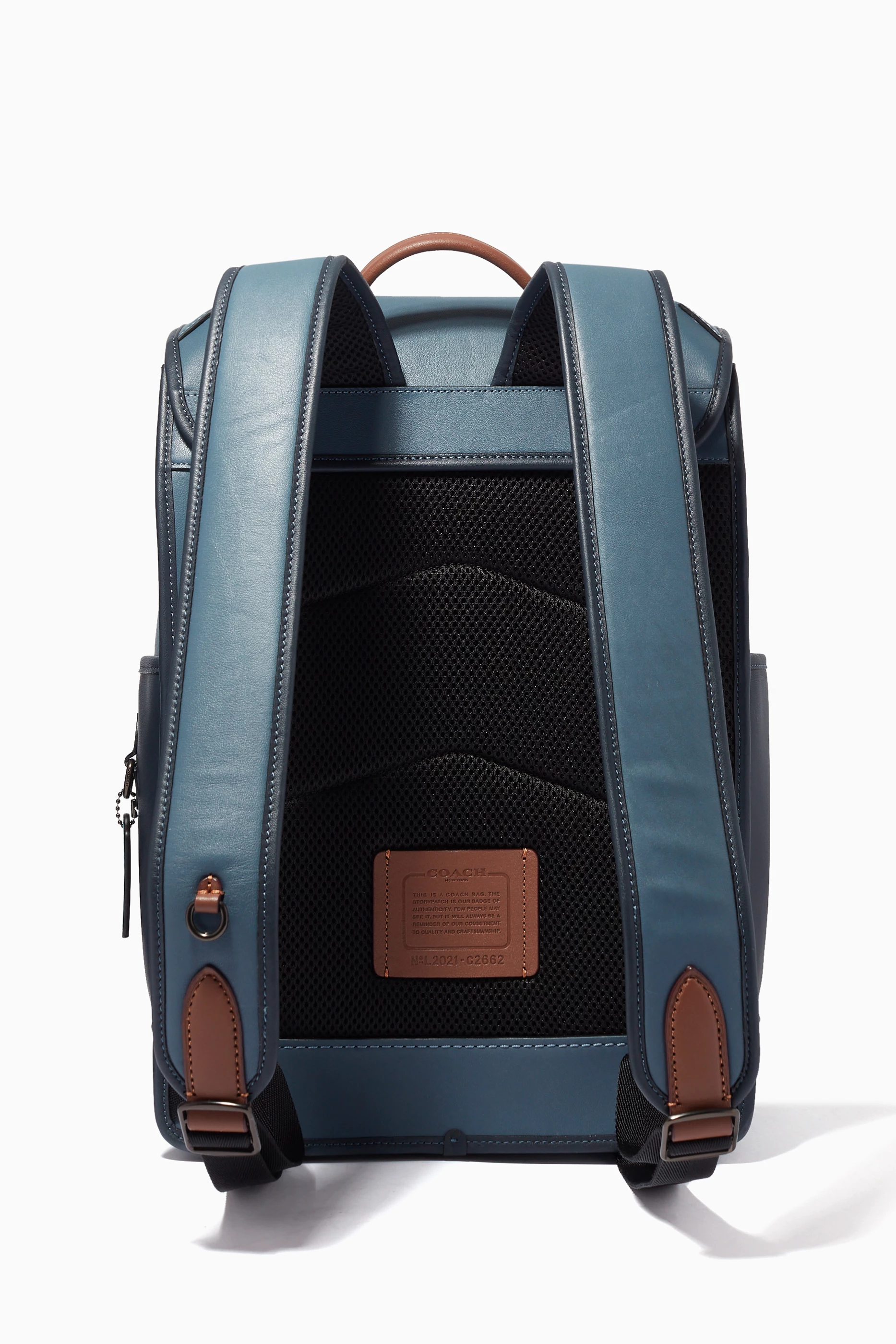 Buy Coach Multicolour League Flap Backpack in Colorblock Leather