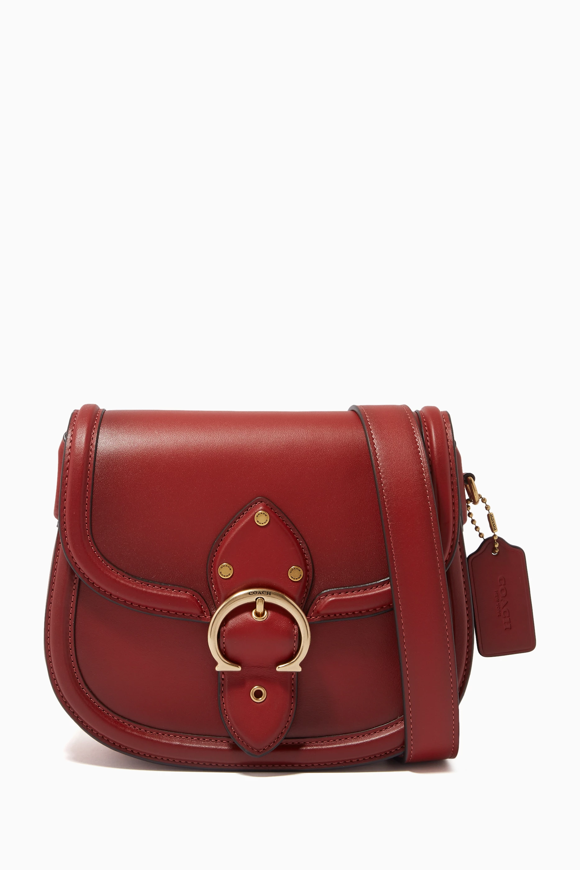 Coach glovetanned leather sales saddle bag