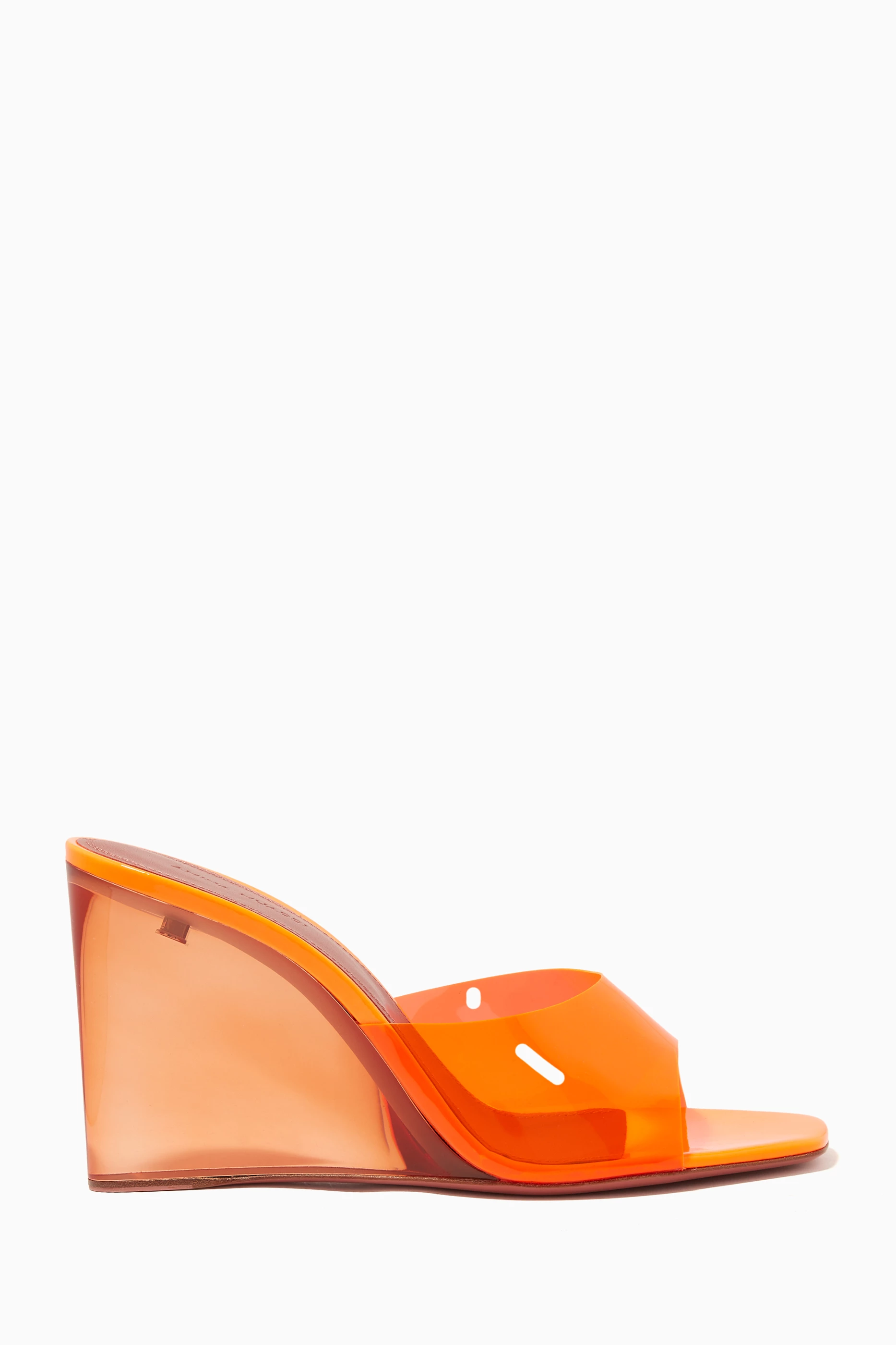 Orange top wedge heels