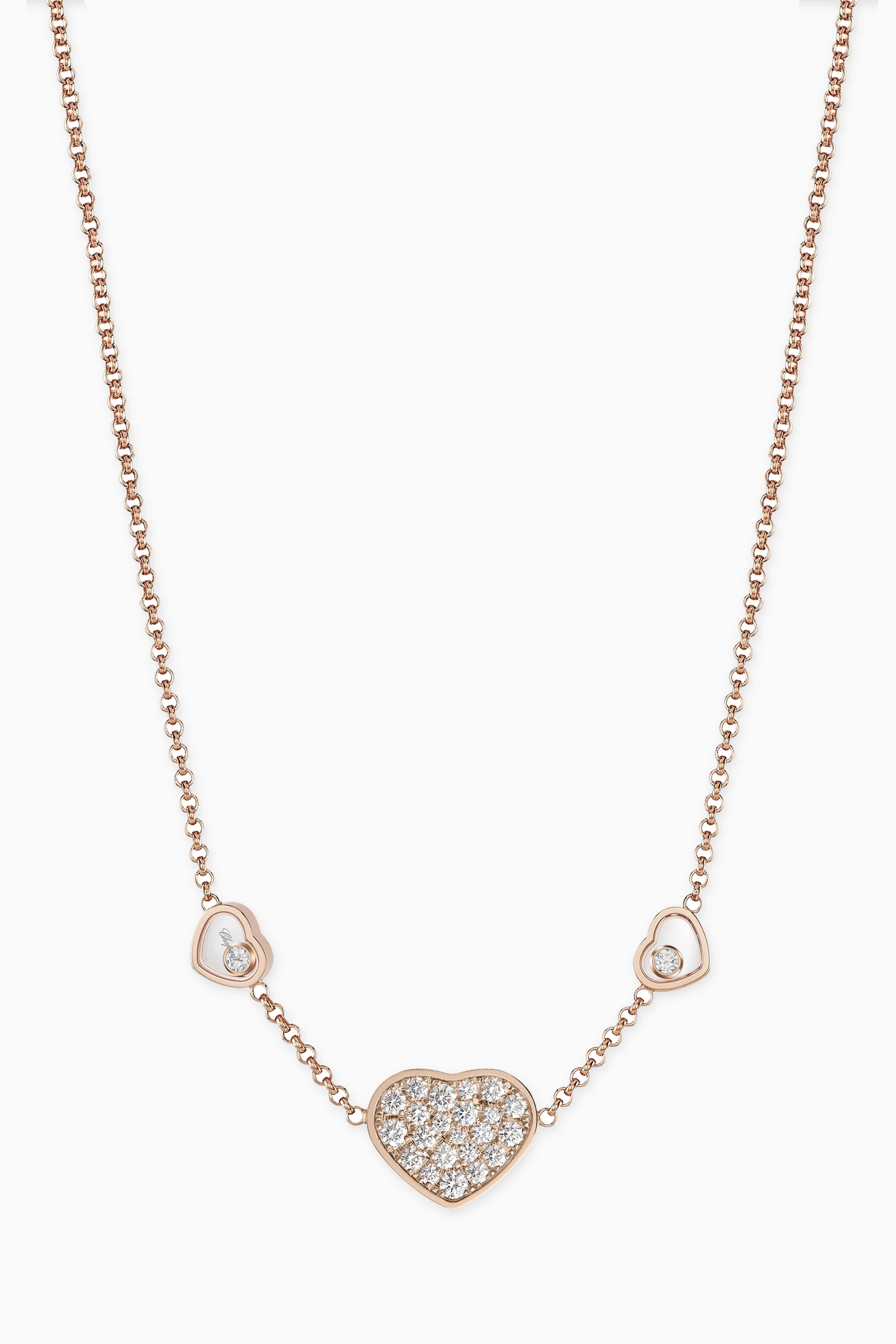 Diamond heart new arrivals necklace rose gold