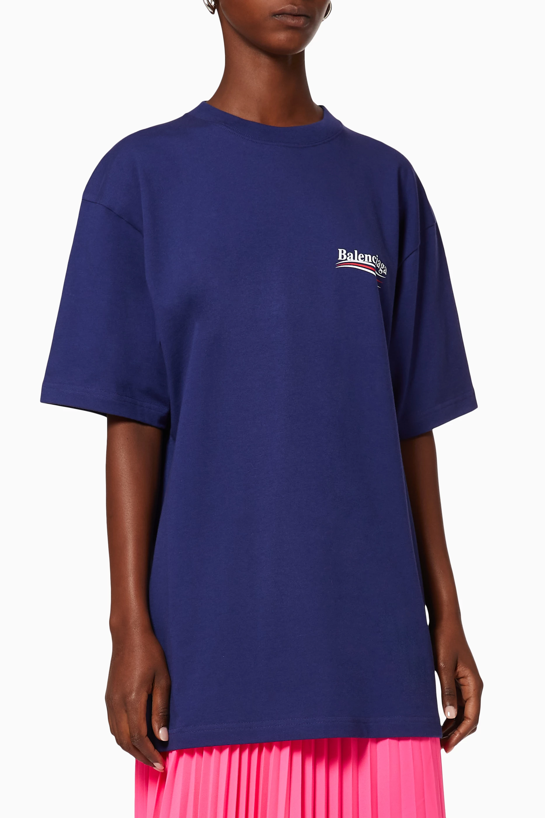 Balenciaga t shirt womens blue new arrivals