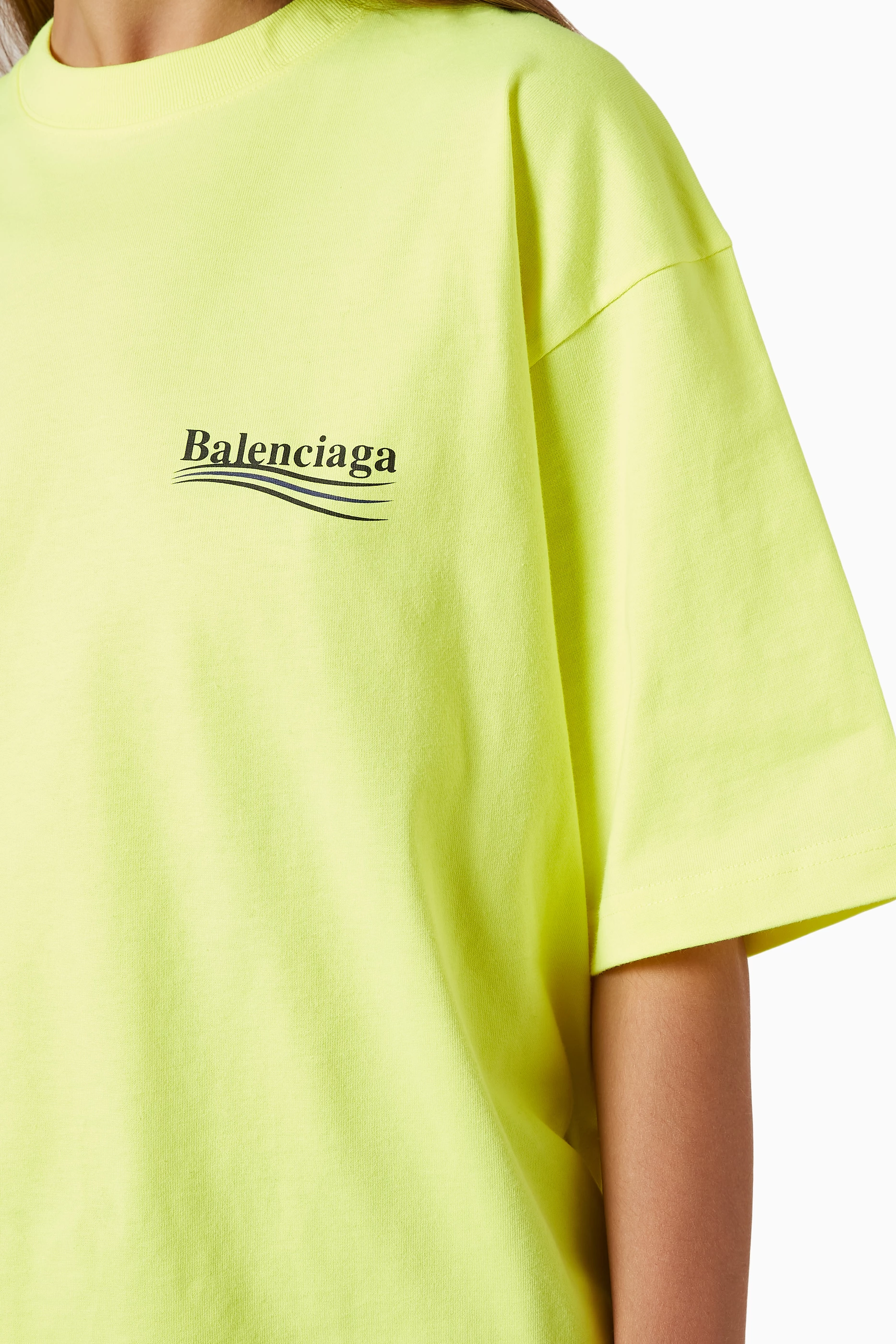 Balenciaga yellow tee sales