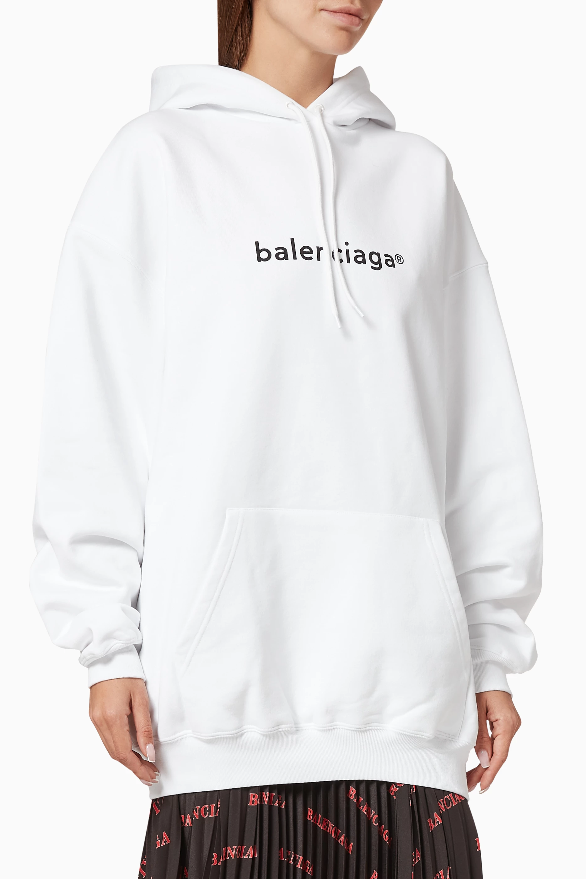 Balenciaga hoodie sale womens white