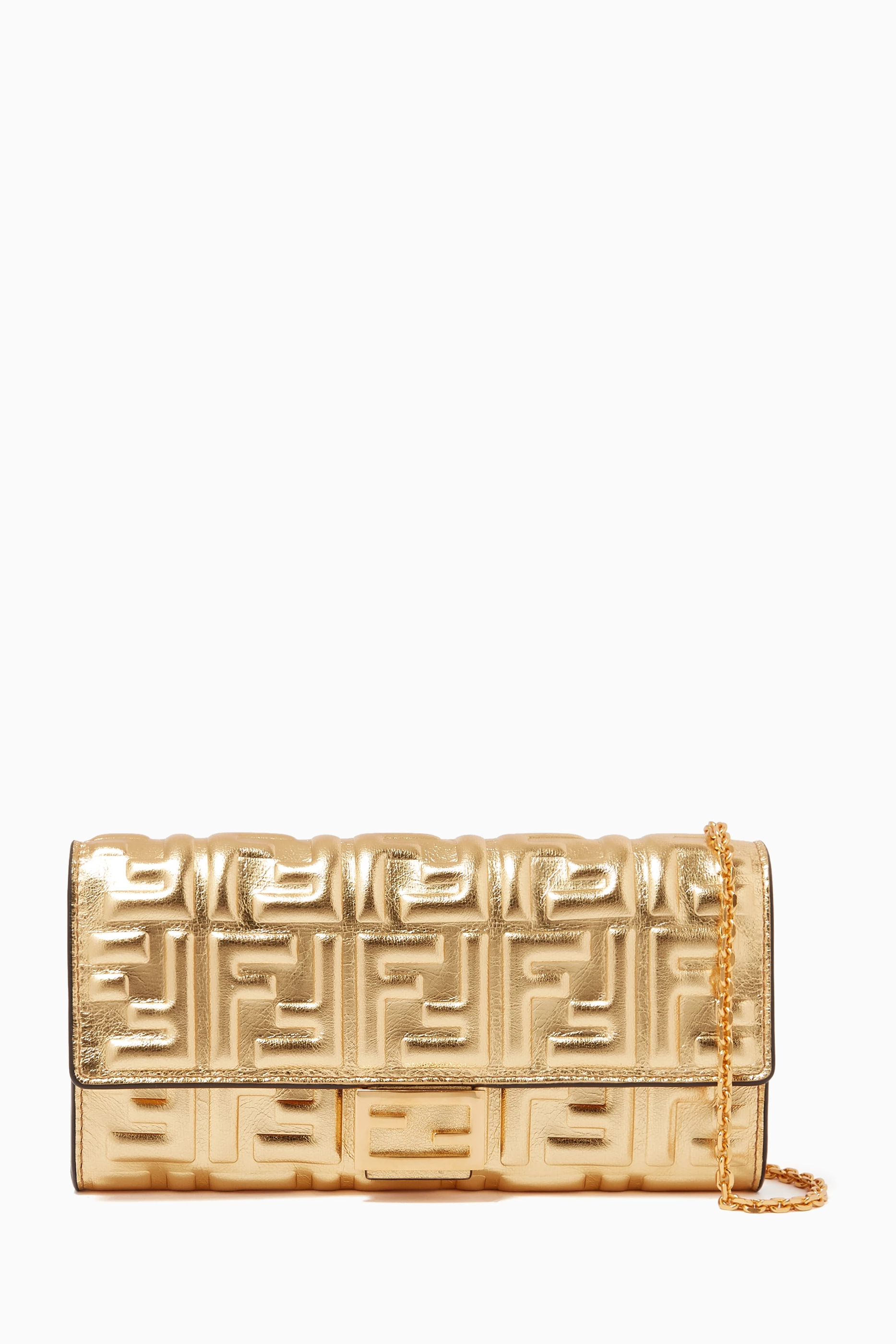 Fendi Studded Leather Continental Chain Wallet | Fomo Rochester, NY