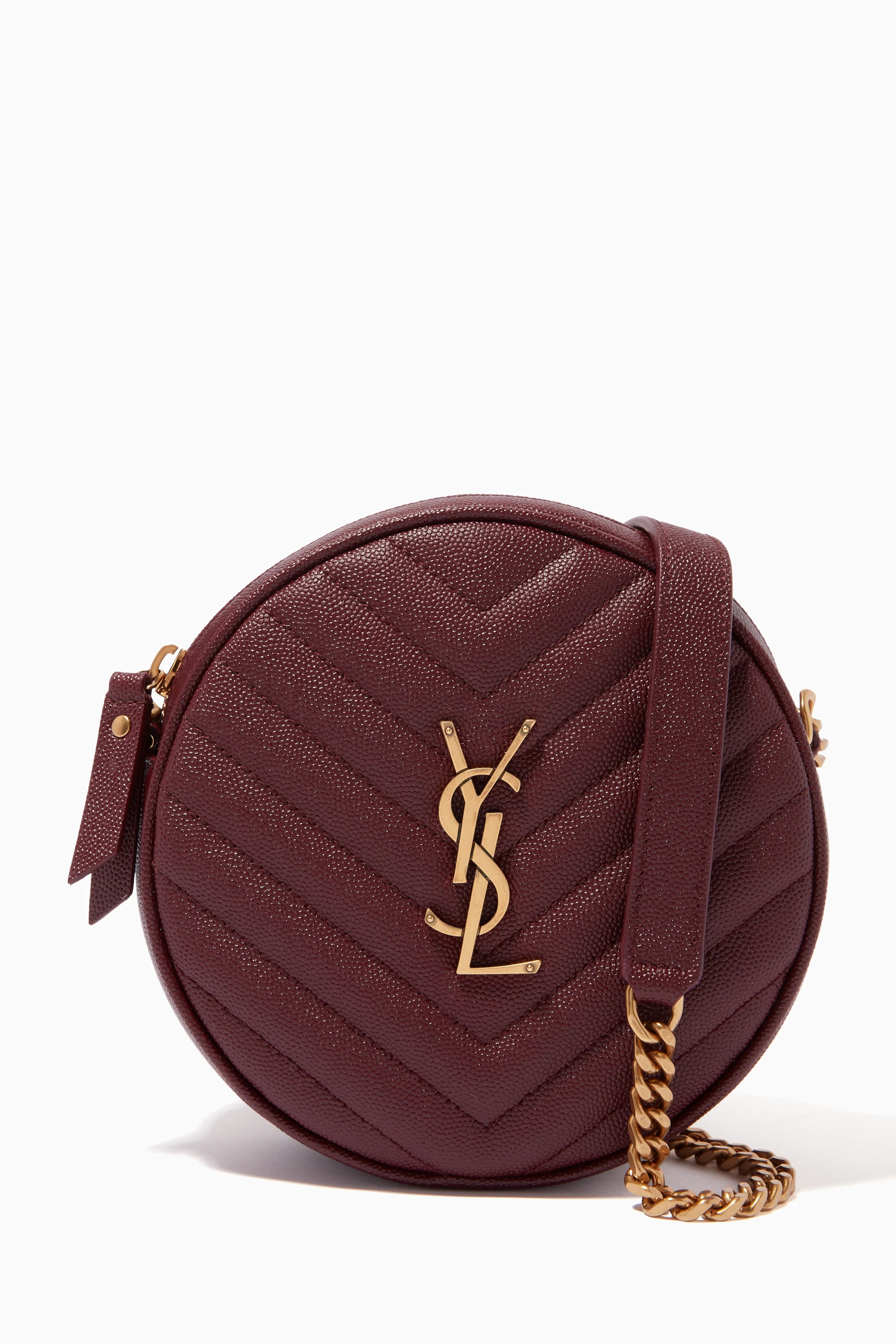 Ysl vinyle round camera bag online