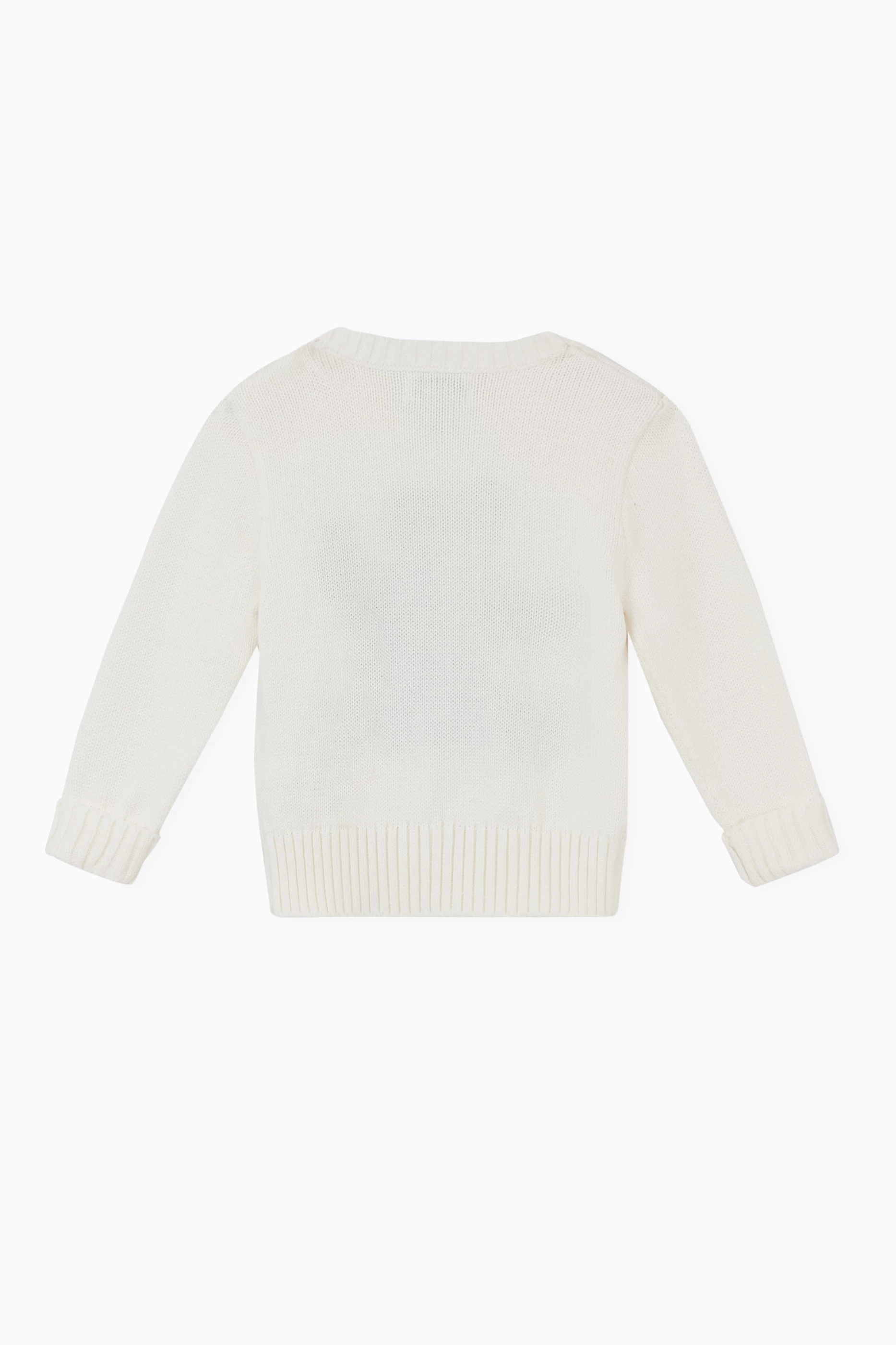 Buy Polo Ralph Lauren Neutral Polo Bear Sweater in Cotton for Baby