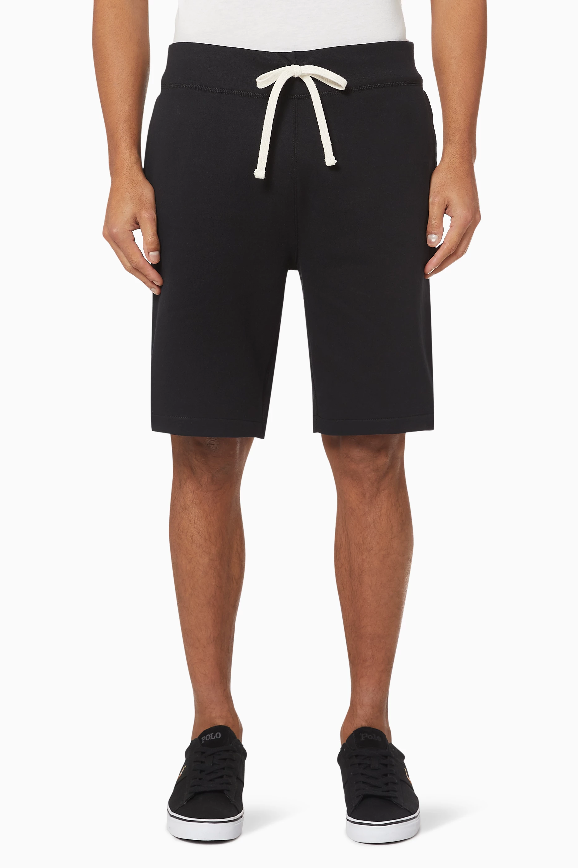 Black polo sweat shorts clearance