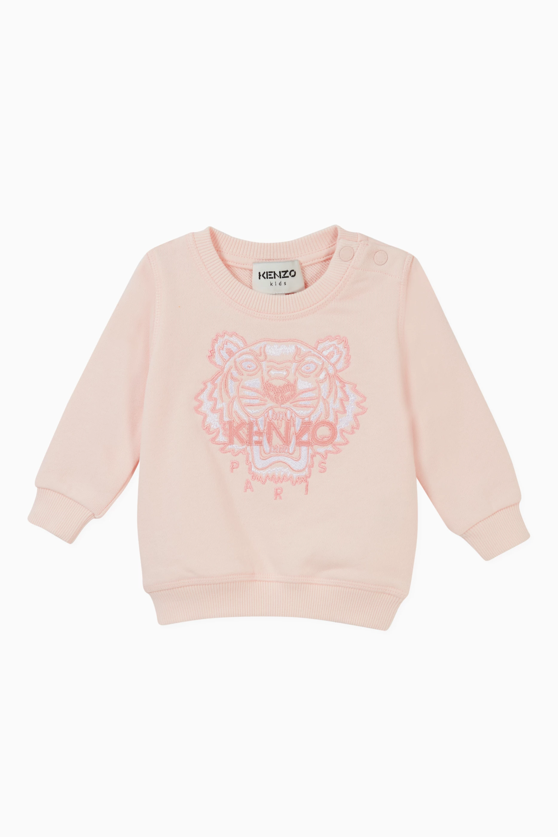 Girls pink kenzo jumper online