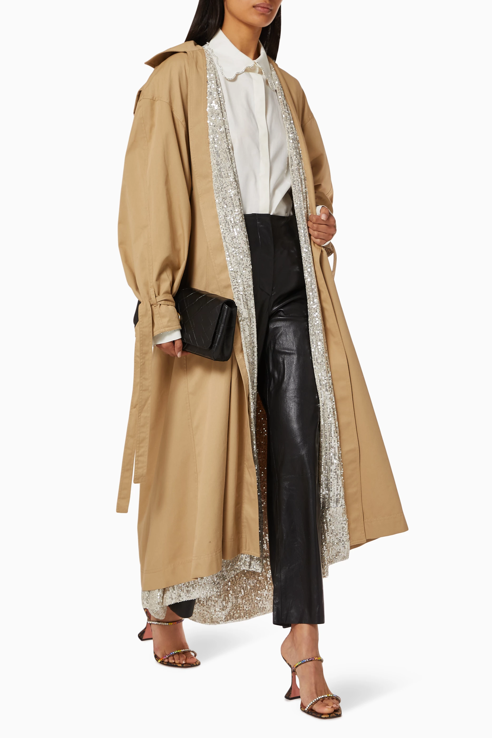 Anouki sequin trench store