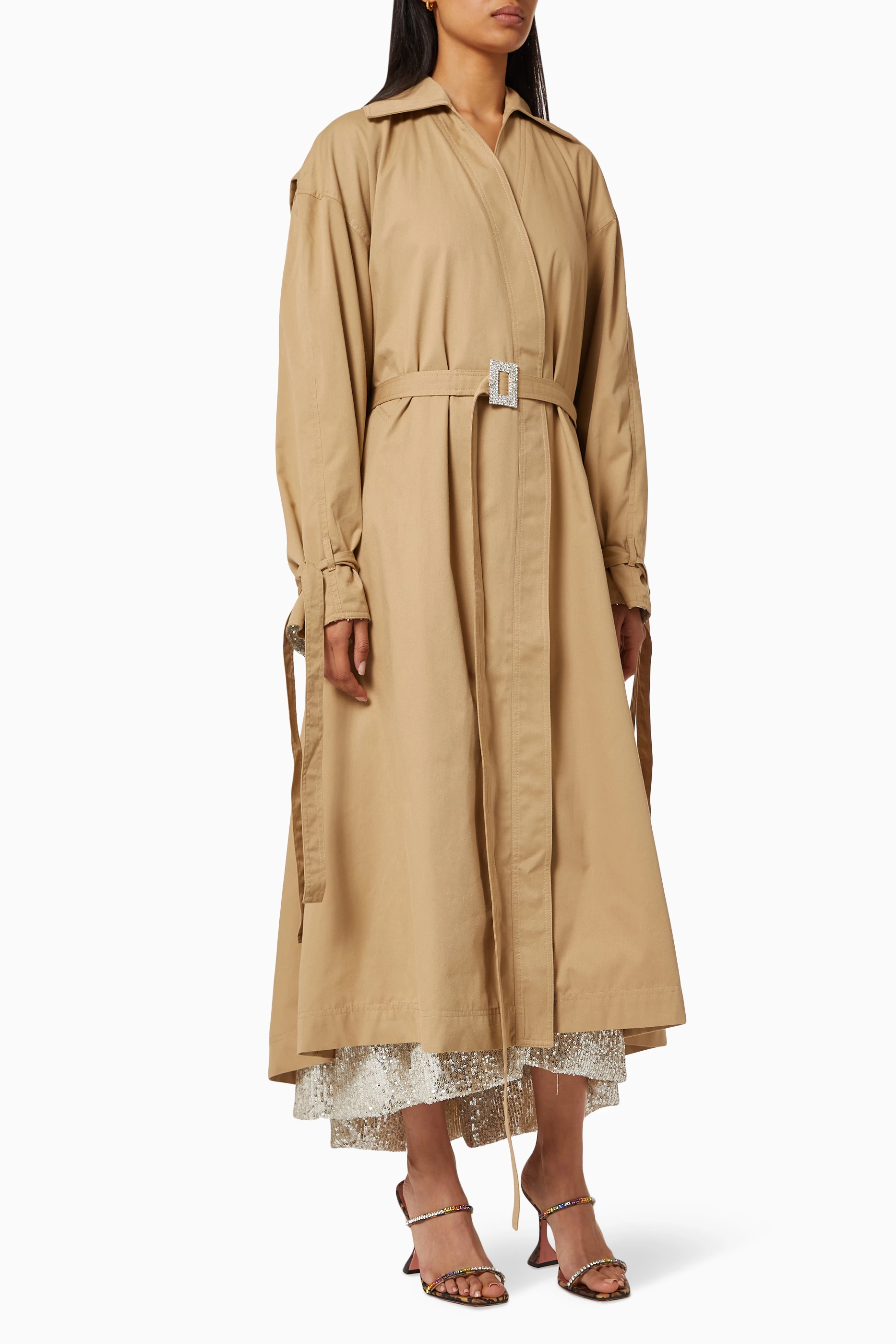 Anouki sequin top trench