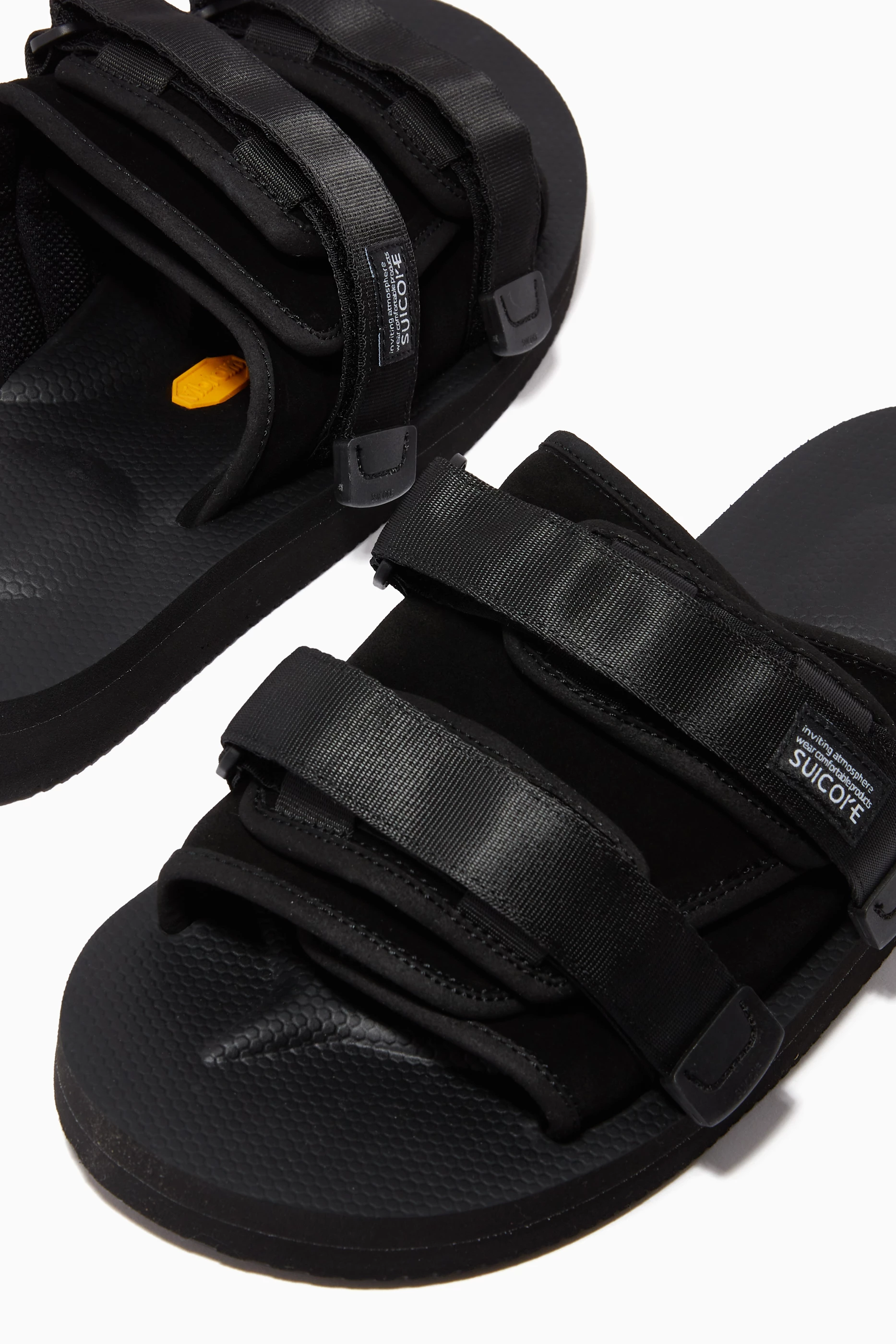 Buy Suicoke Black Moto VS Sandals in Suede for Men in UAE Ounass
