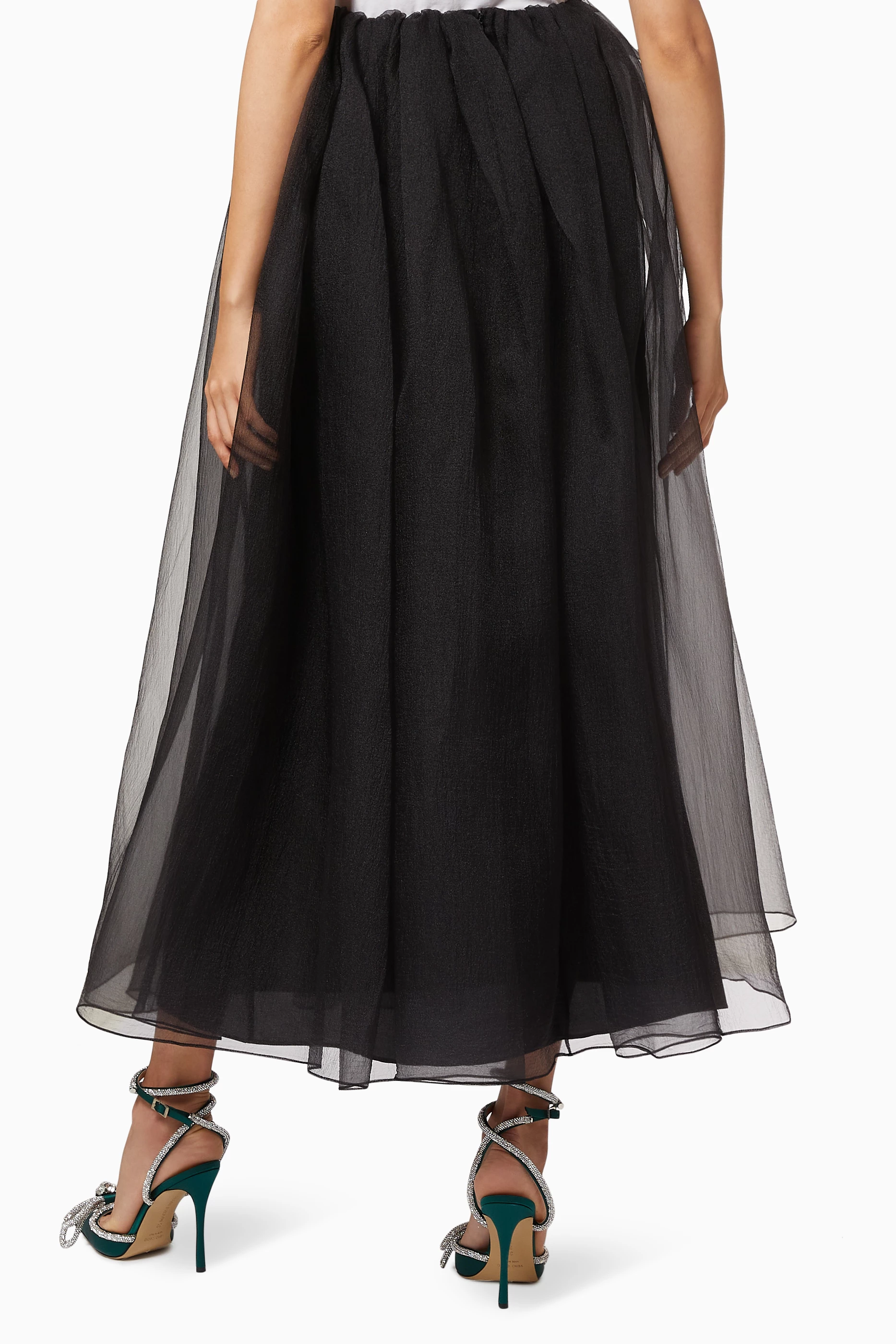 Organza tulle new arrivals maxi skirt