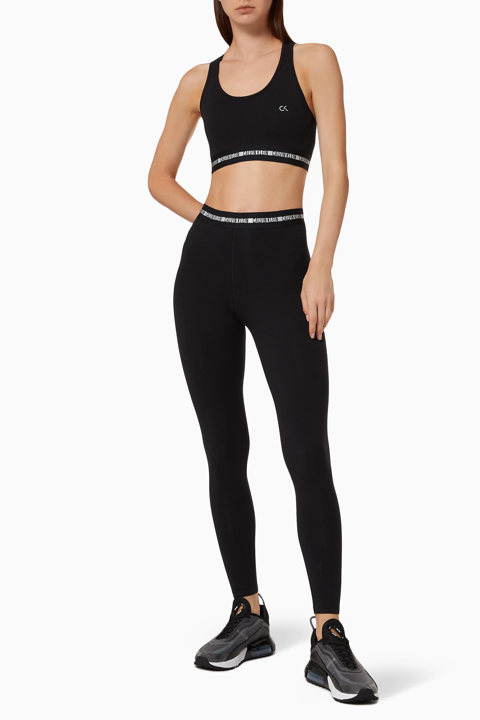 Buy Calvin Klein Performance Black CK Tape Low Impact Sports Bra