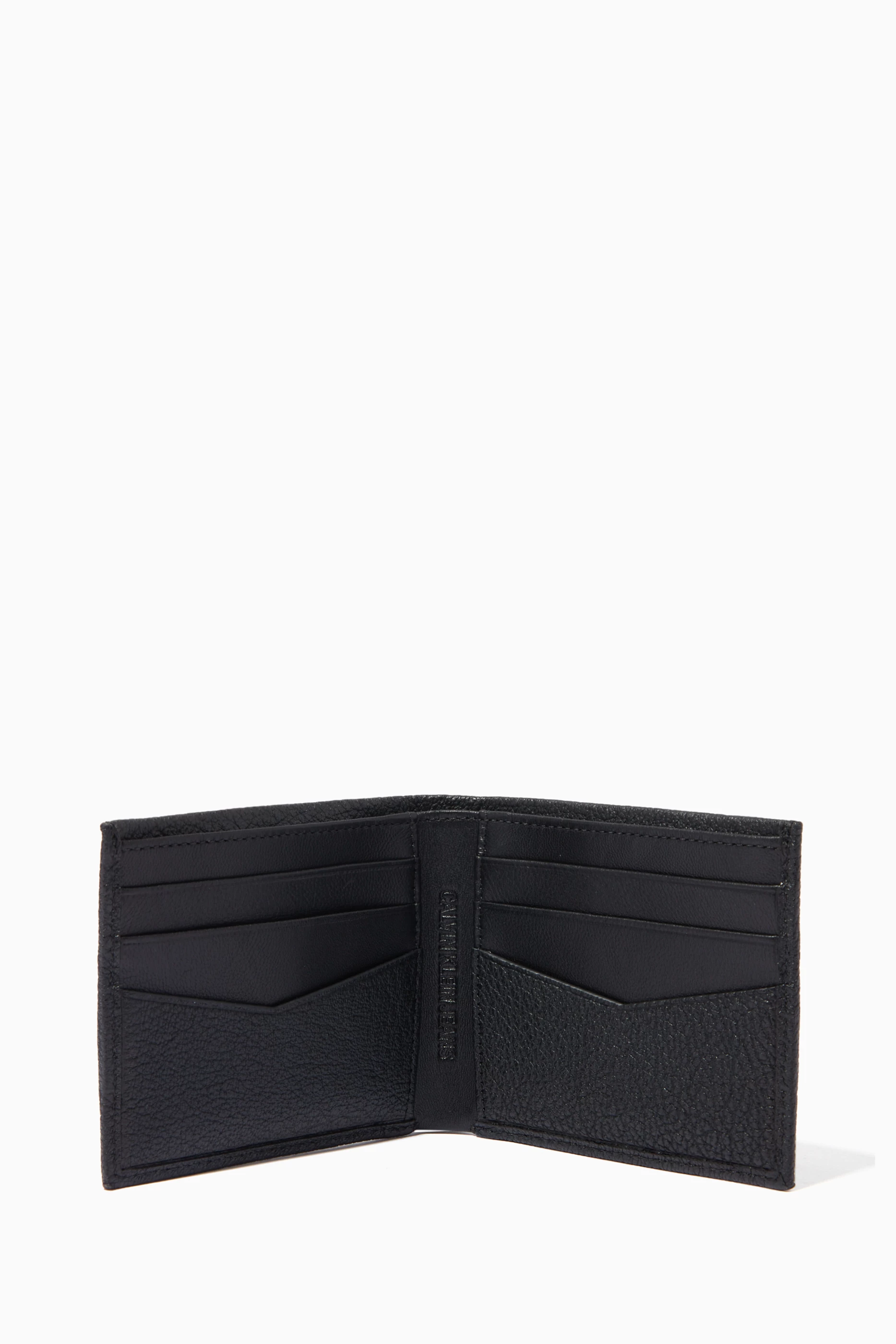 Buy Calvin Klein Jeans Black Bifold Wallet in Leather for Men in