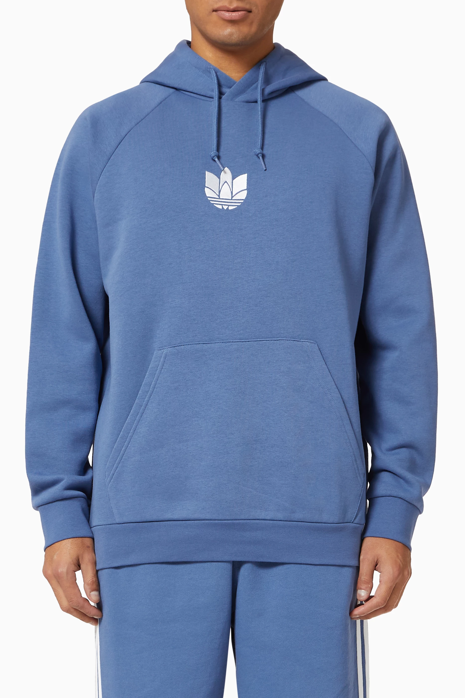 Adidas originals men's 3d best sale trefoil graphic sweat hoodi