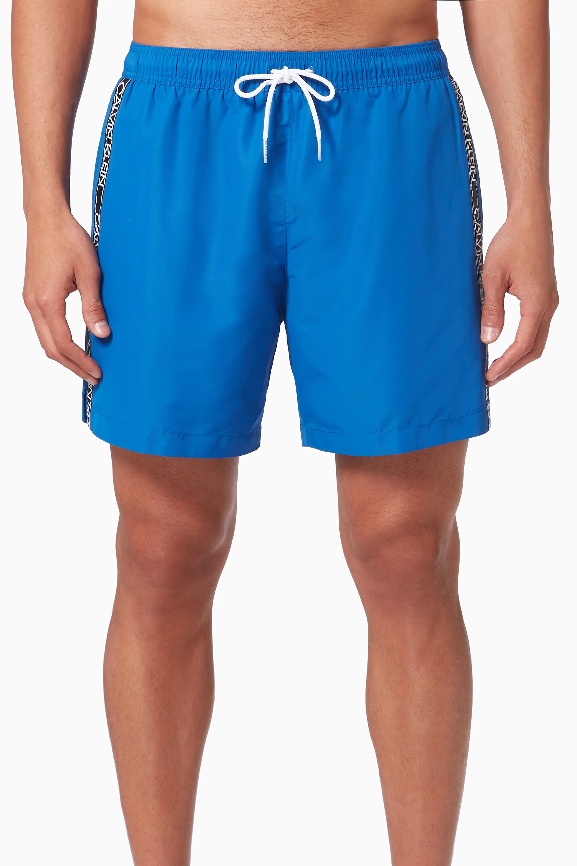 Buy Calvin Klein Blue Medium Drawstring Swim Shorts for Men in UAE