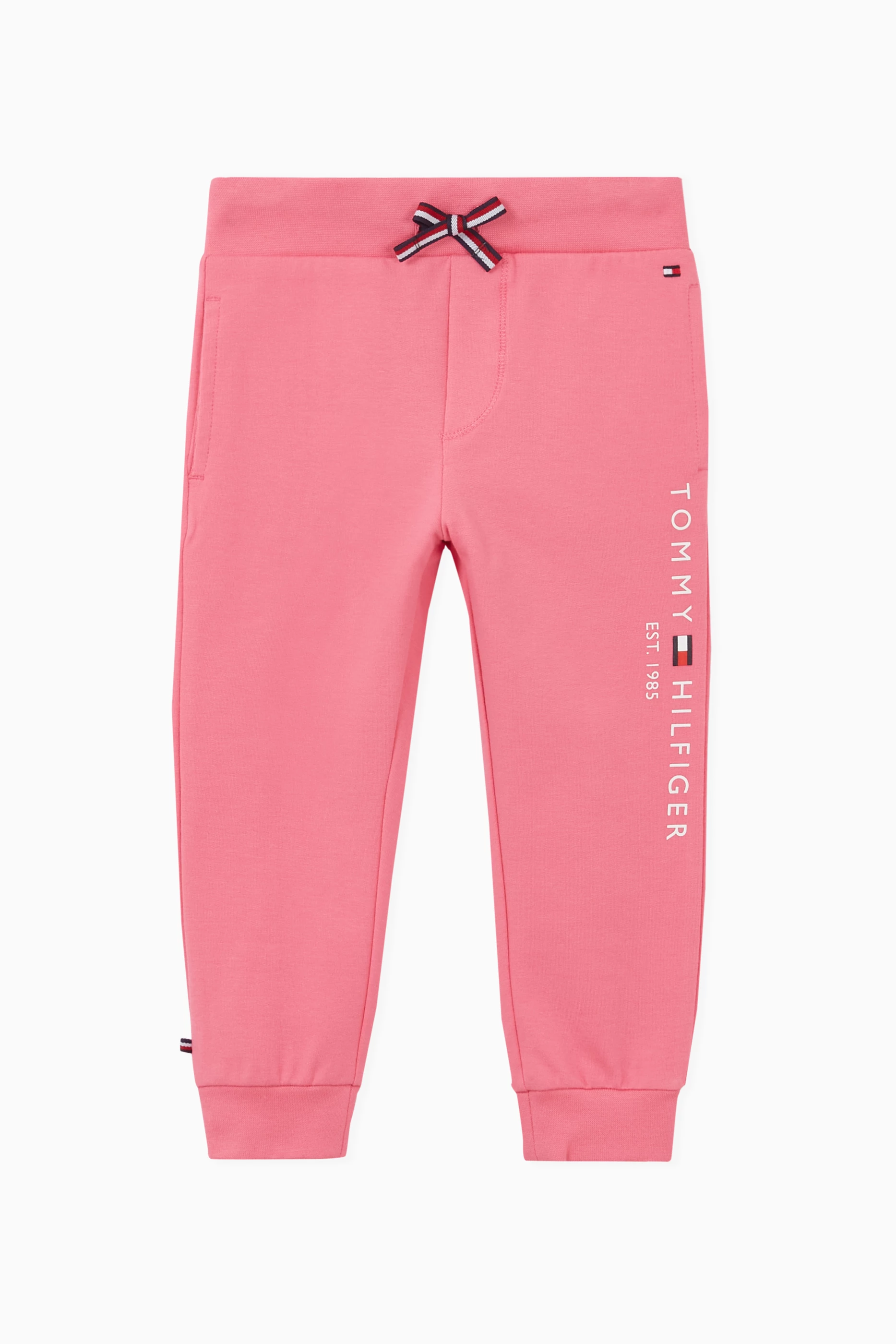 Buy Tommy Hilfiger Pink Essential Sweatpants in Organic Cotton