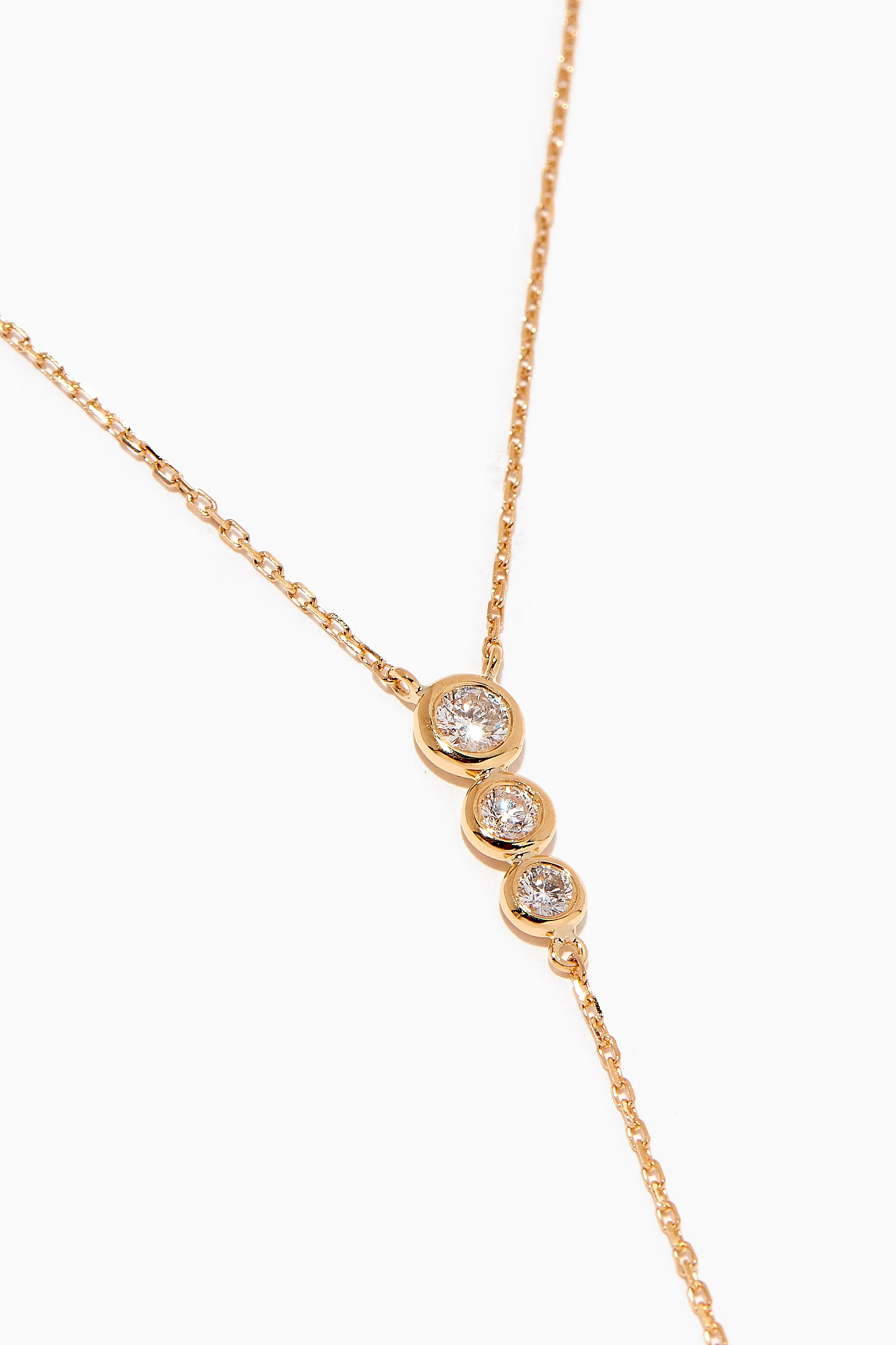 Gold top drop necklace