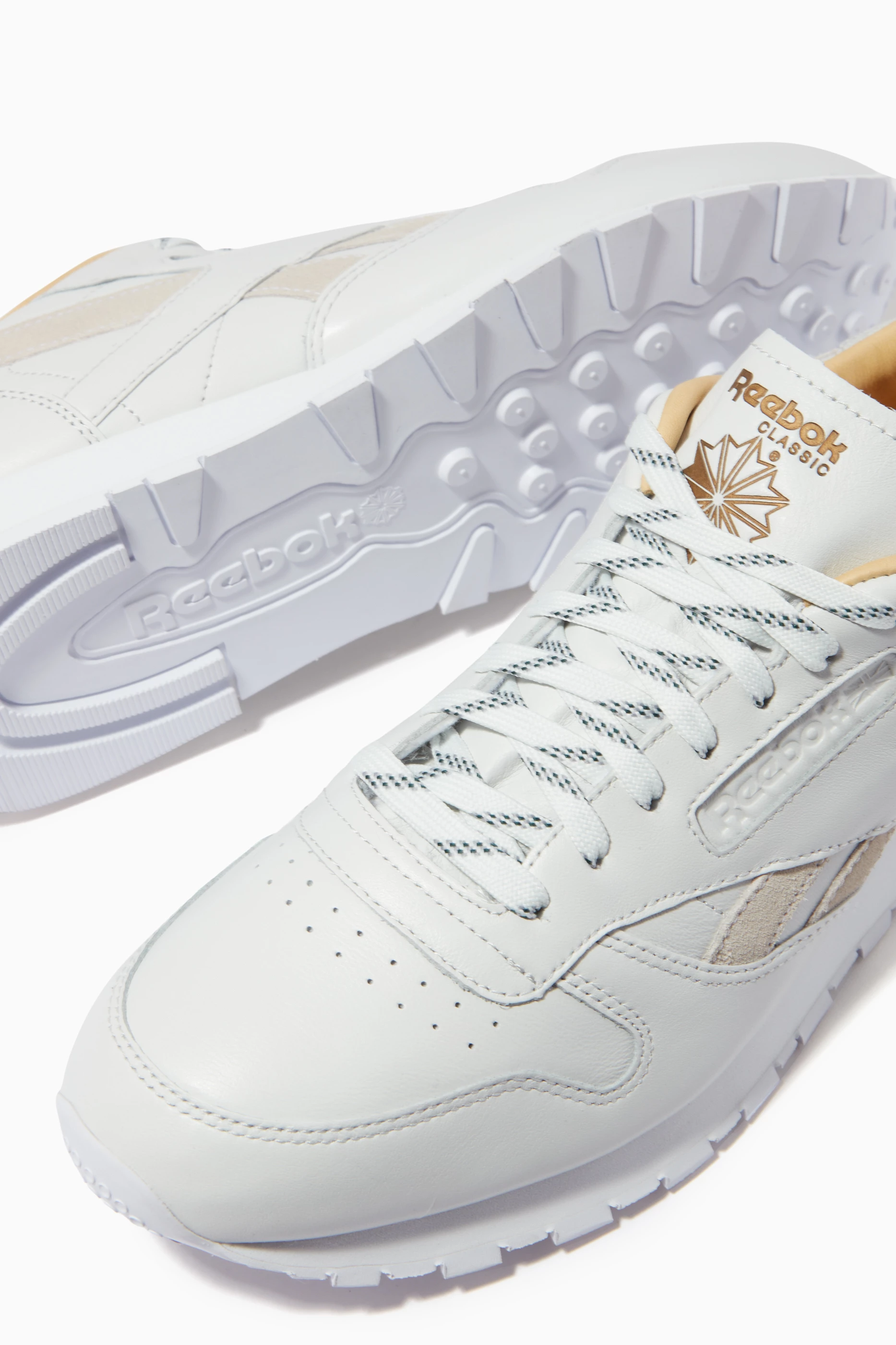 Buy Reebok Grey Classic Leather Shoes for Men in UAE Ounass