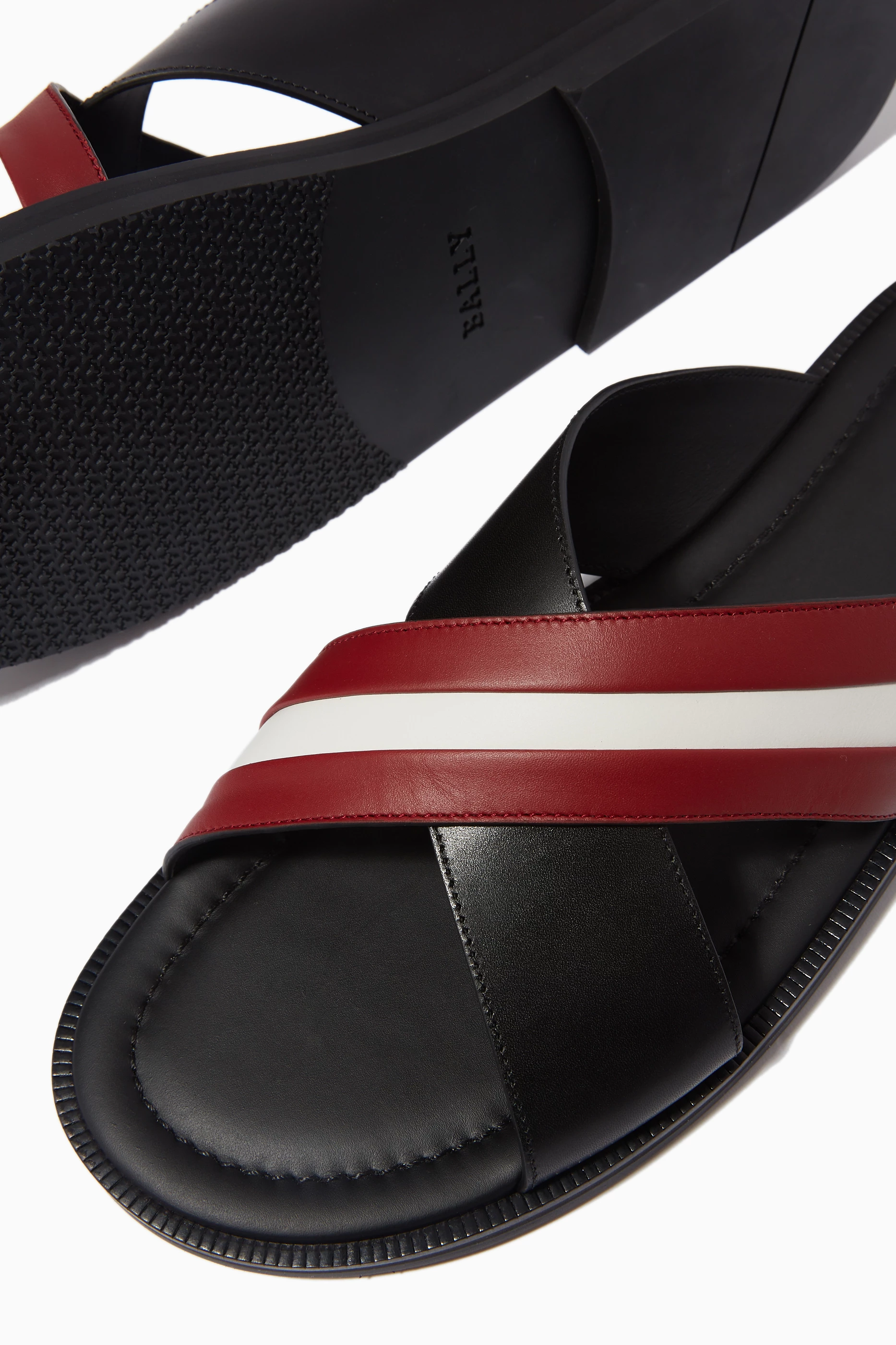 Buy Bally Black Jabil Sandals in Leather for Men in UAE Ounass