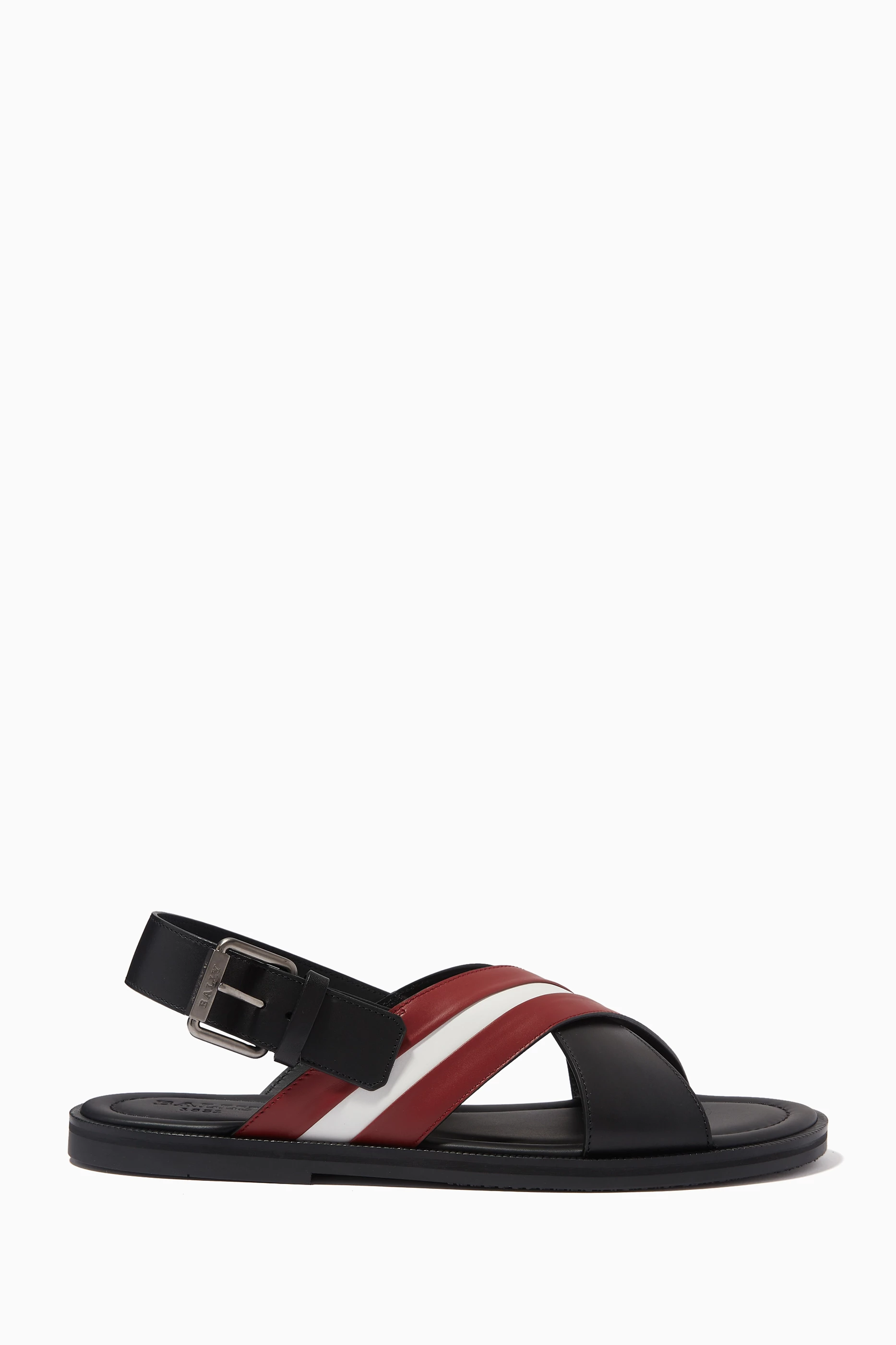 Buy Bally Black Jamilo Sandals in Leather for Men in UAE Ounass