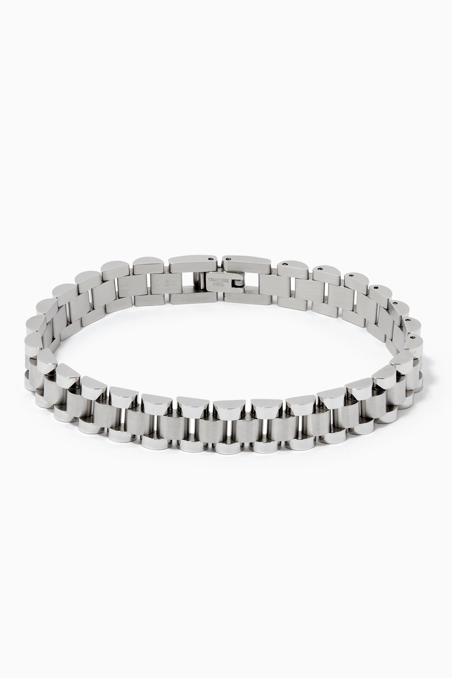 Buy Ambush Silver Rollie Chain Bracelet in Stainless Steel for Men