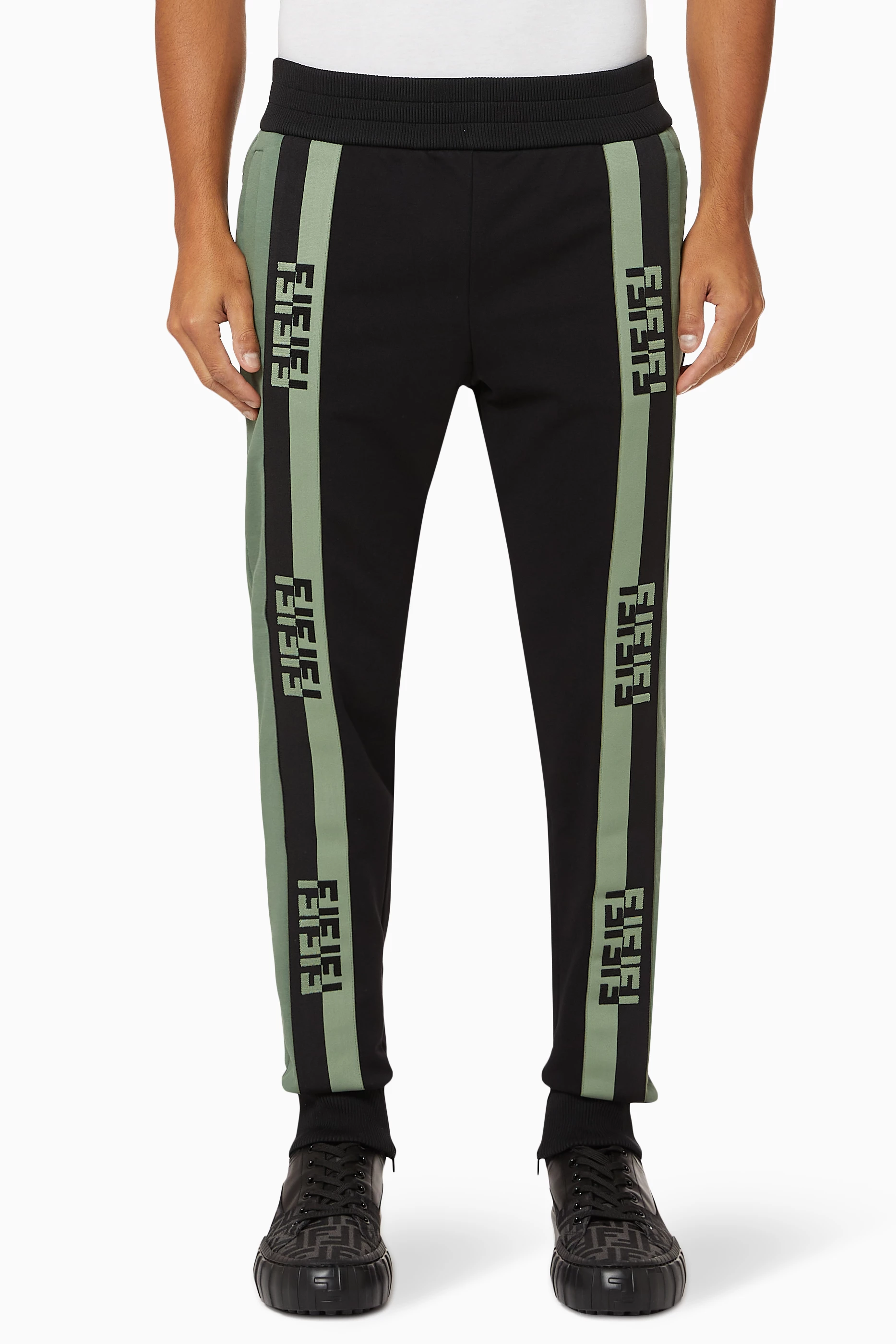 Fendi tape best sale joggers