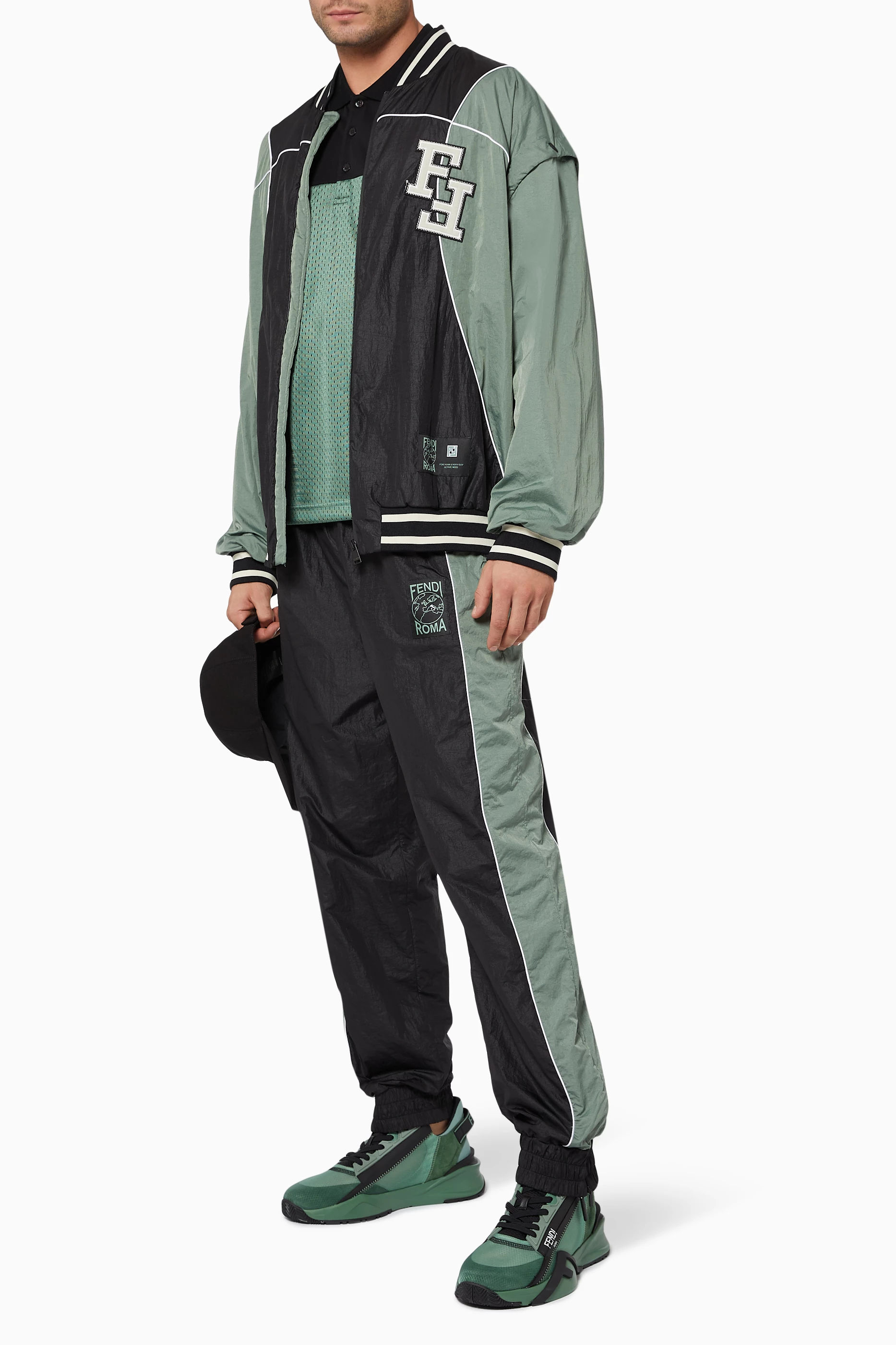 Buy Fendi Black Joggers in Tech Fabric for Men in UAE Ounass