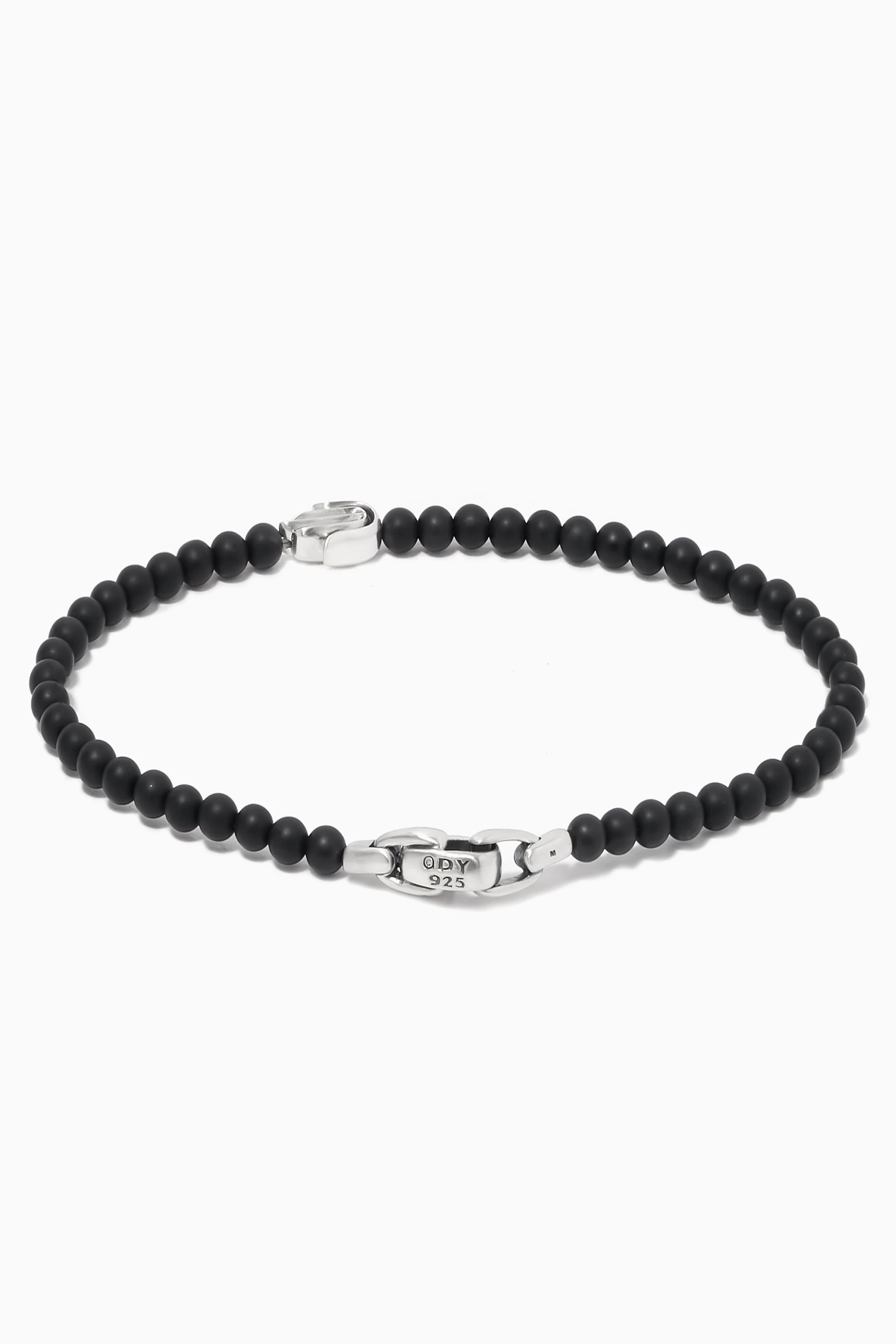Buy David Yurman Black Spiritual Beads Hamsa Bracelet with Black Onyx in Sterling Silver for Men in UAE Ounass