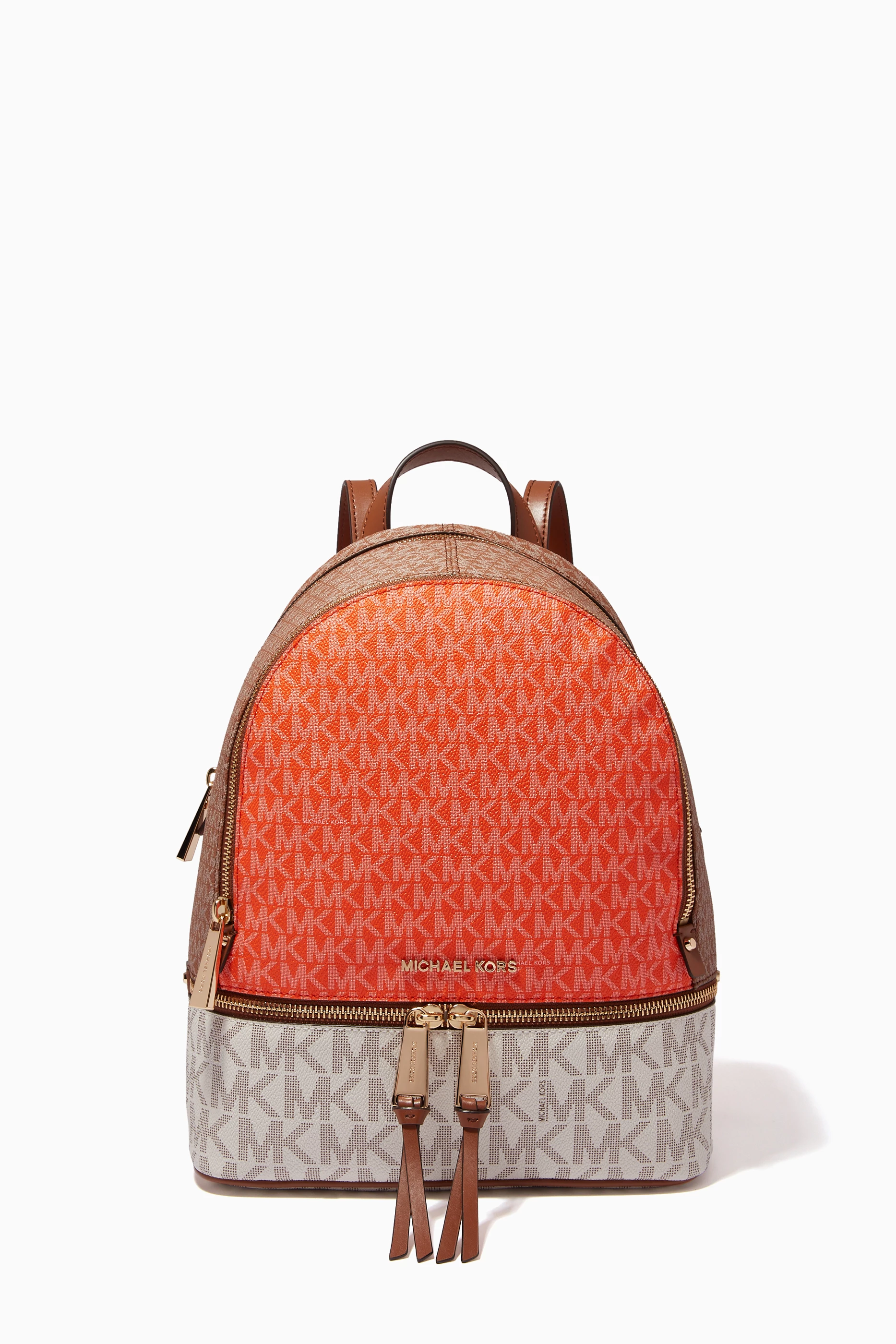 Orange michael kors backpack 2025