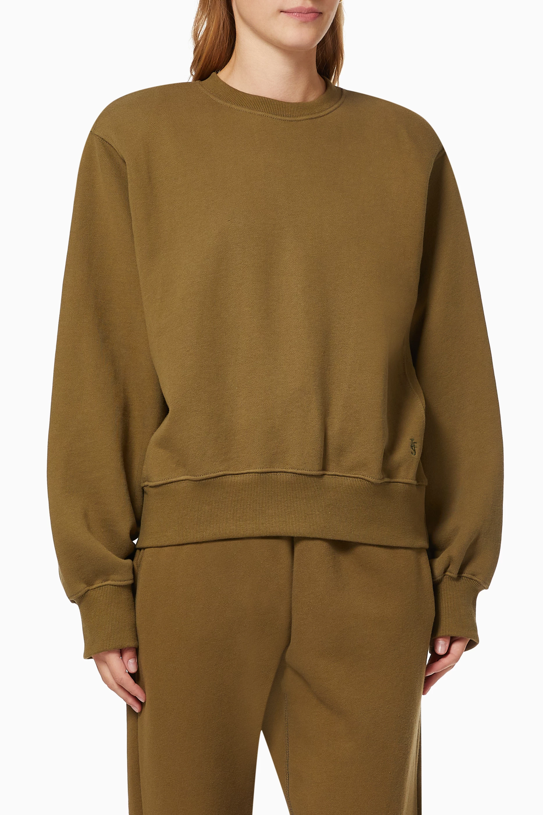 Vanessa padded on sale shoulder sweatshirt