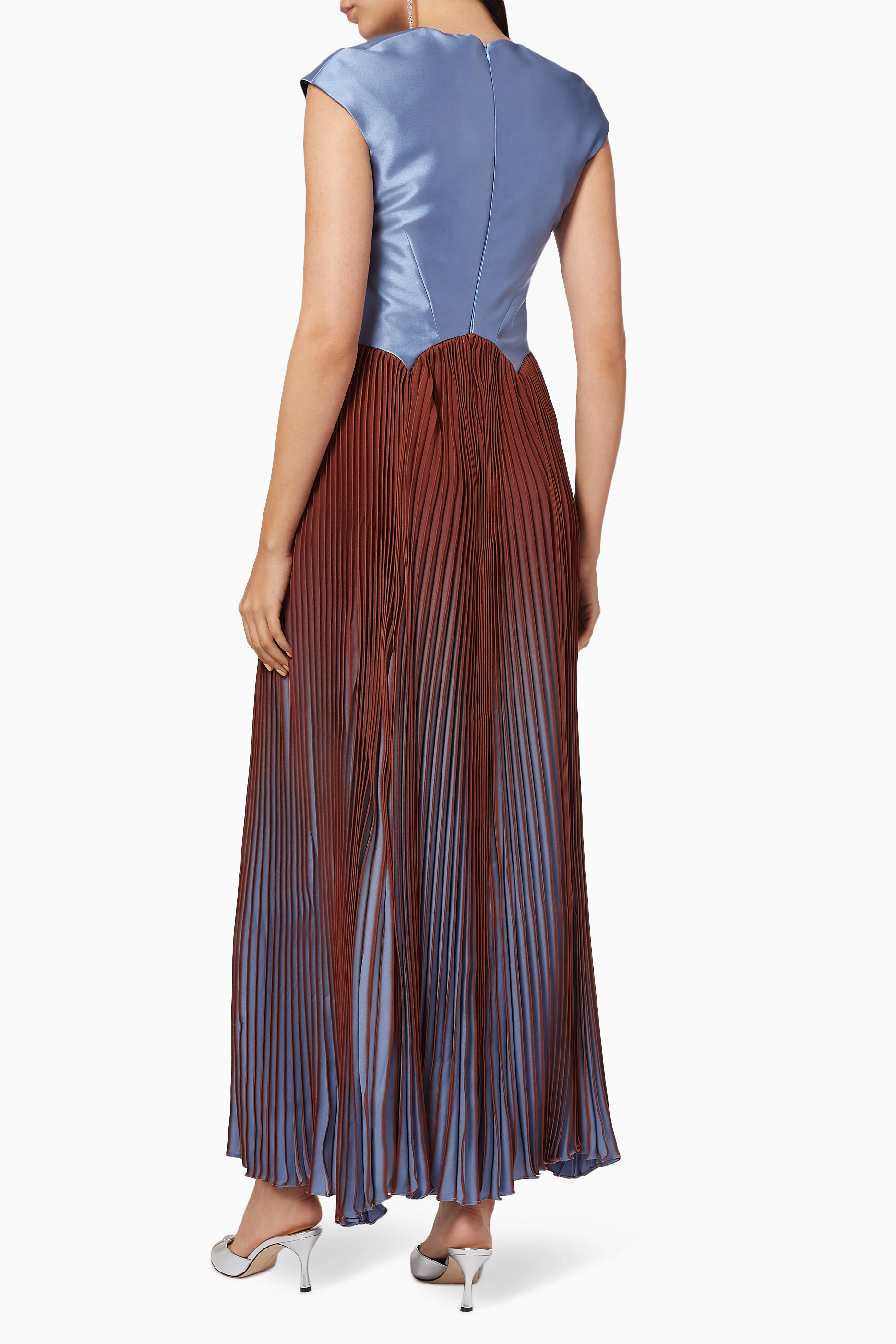 Lola three hotsell tone pleated dress