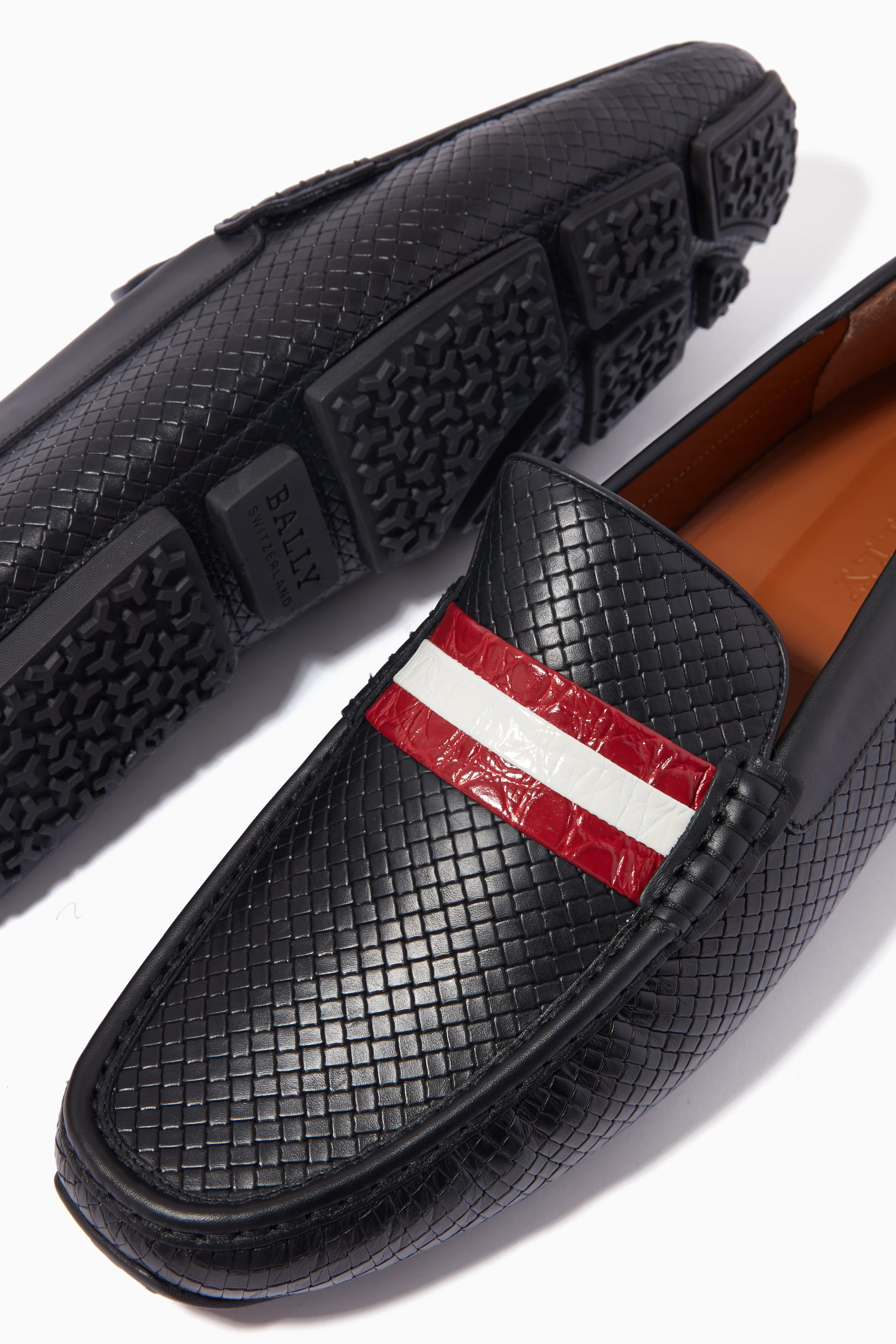Buy Bally Black Pacos Driver Shoes in Leather for Men in UAE Ounass