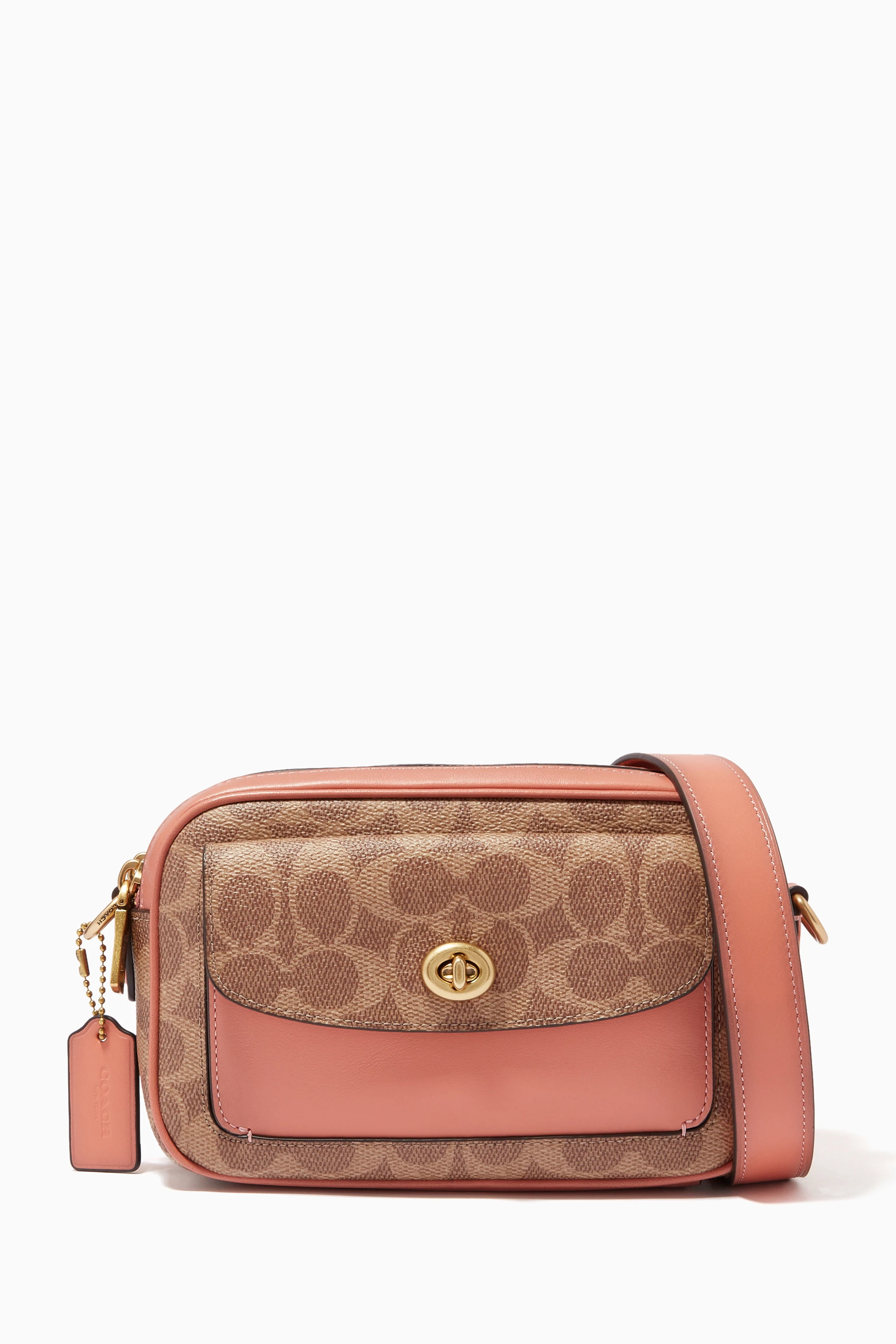Buy Coach Neutral Willow Camera Bag in Signature Canvas for Women in UAE Ounass