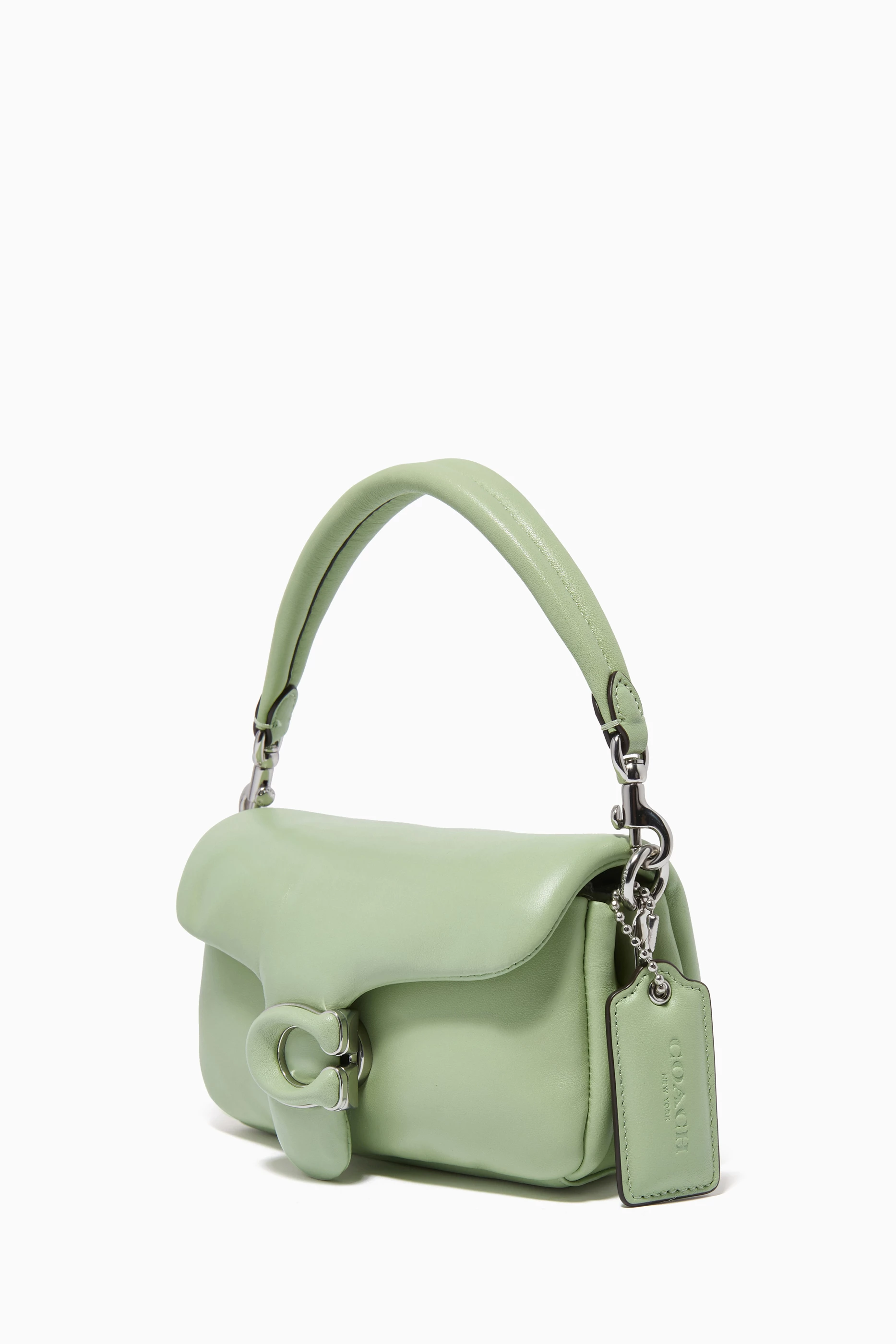Buy Coach Green Pillow Tabby Shoulder Bag 18 in Nappa Leather for