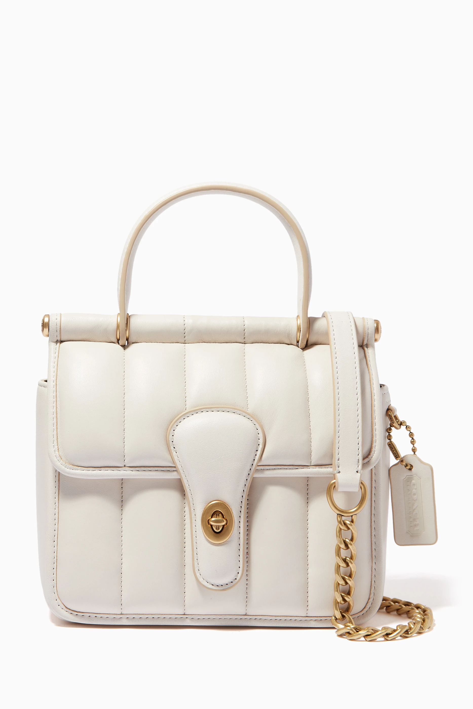 Buy Coach White Willis Top Handle 18 with Quilting for Women in