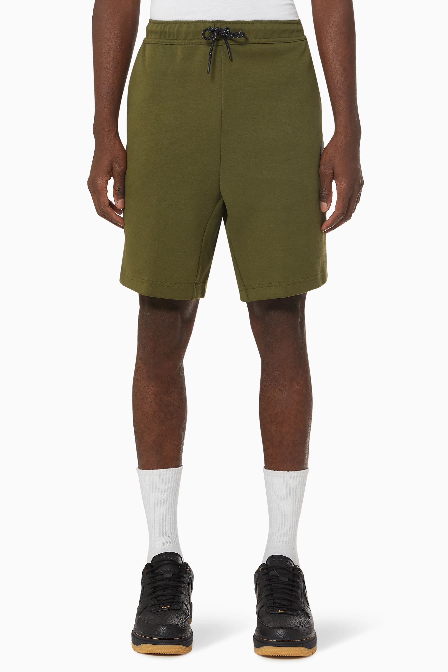 Nike tech top fleece shorts green