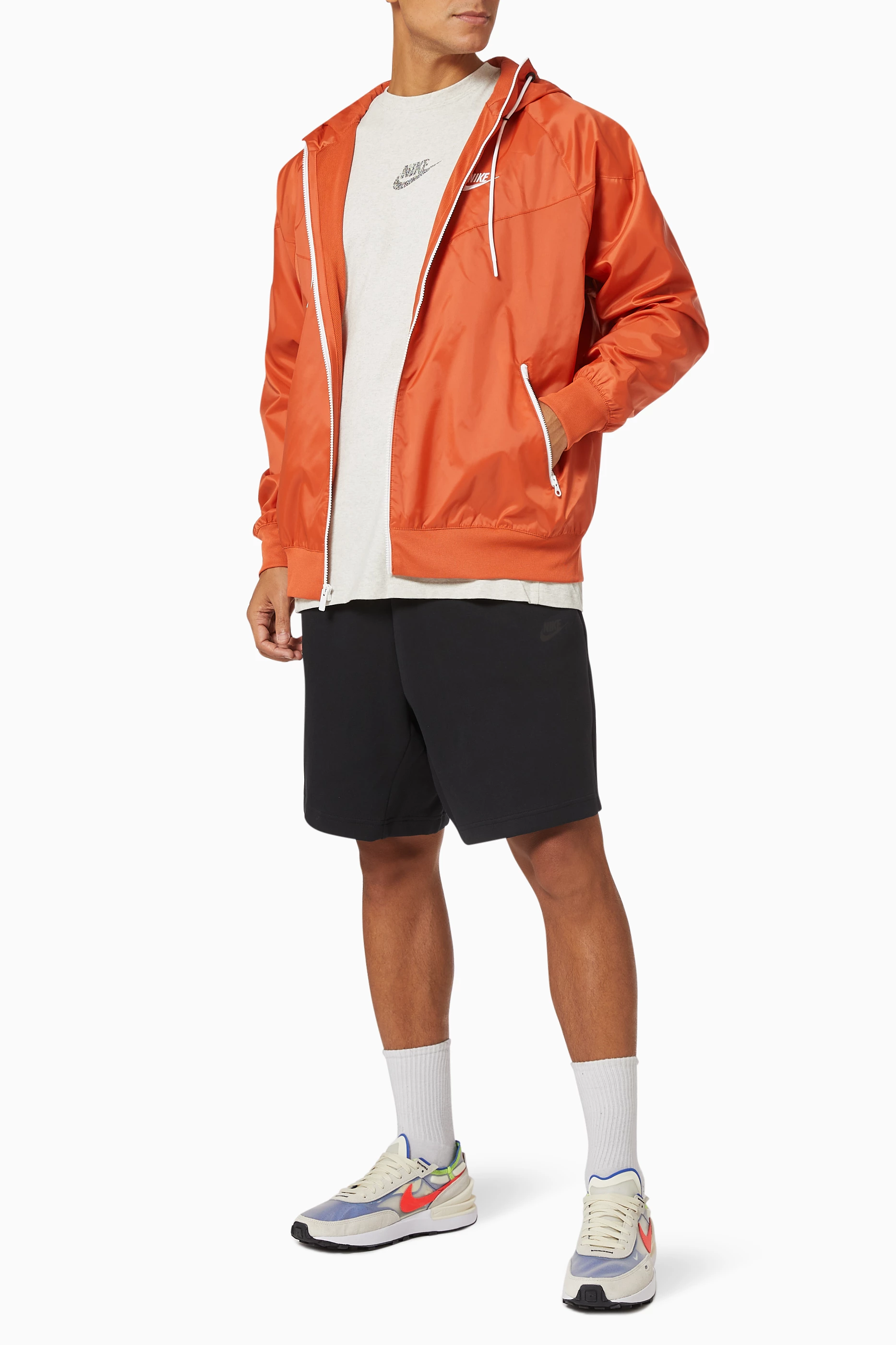 Orange nike windrunner sale