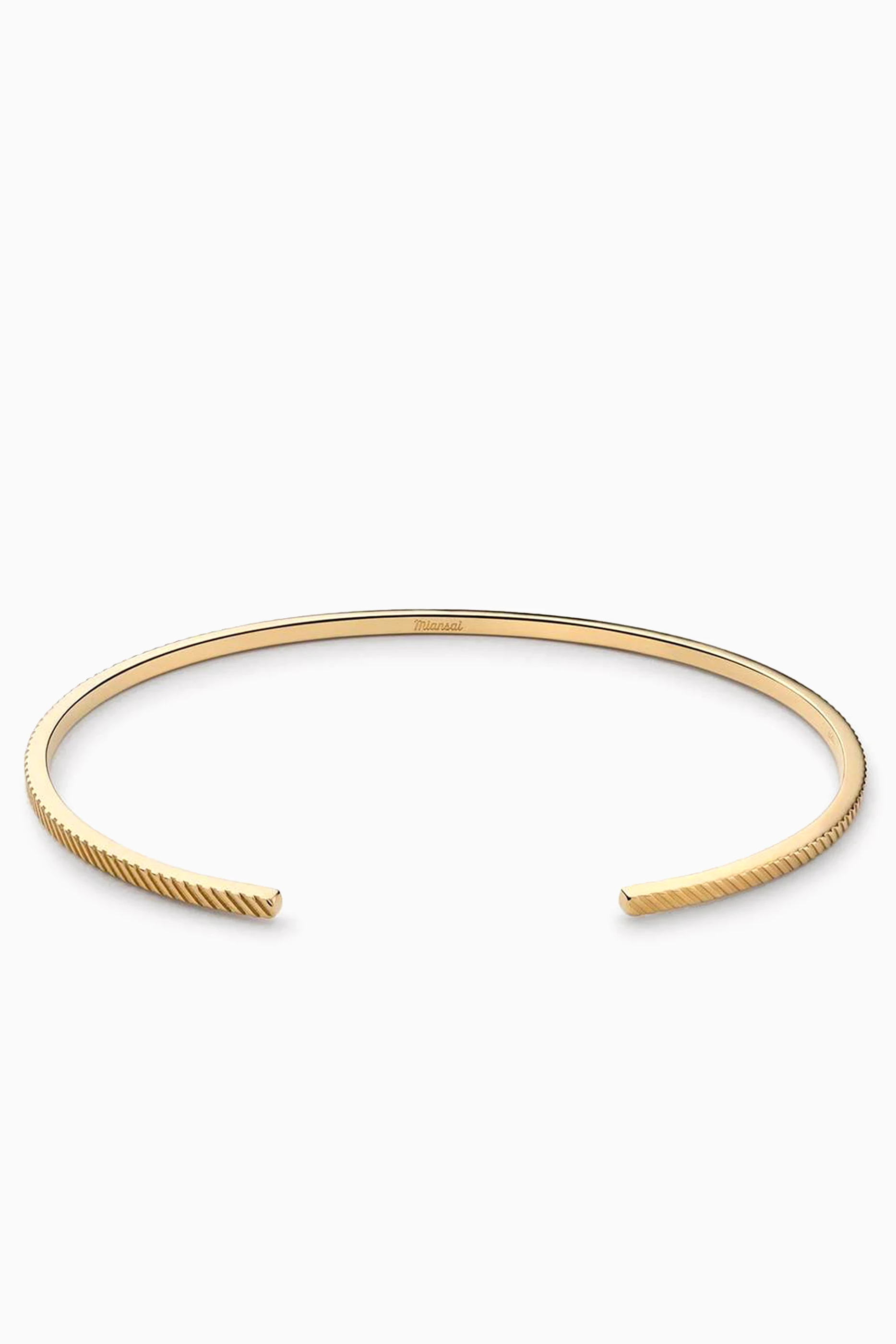 Buy Miansai Gold Venice Cuff in 14kt Gold Plating for Men in UAE