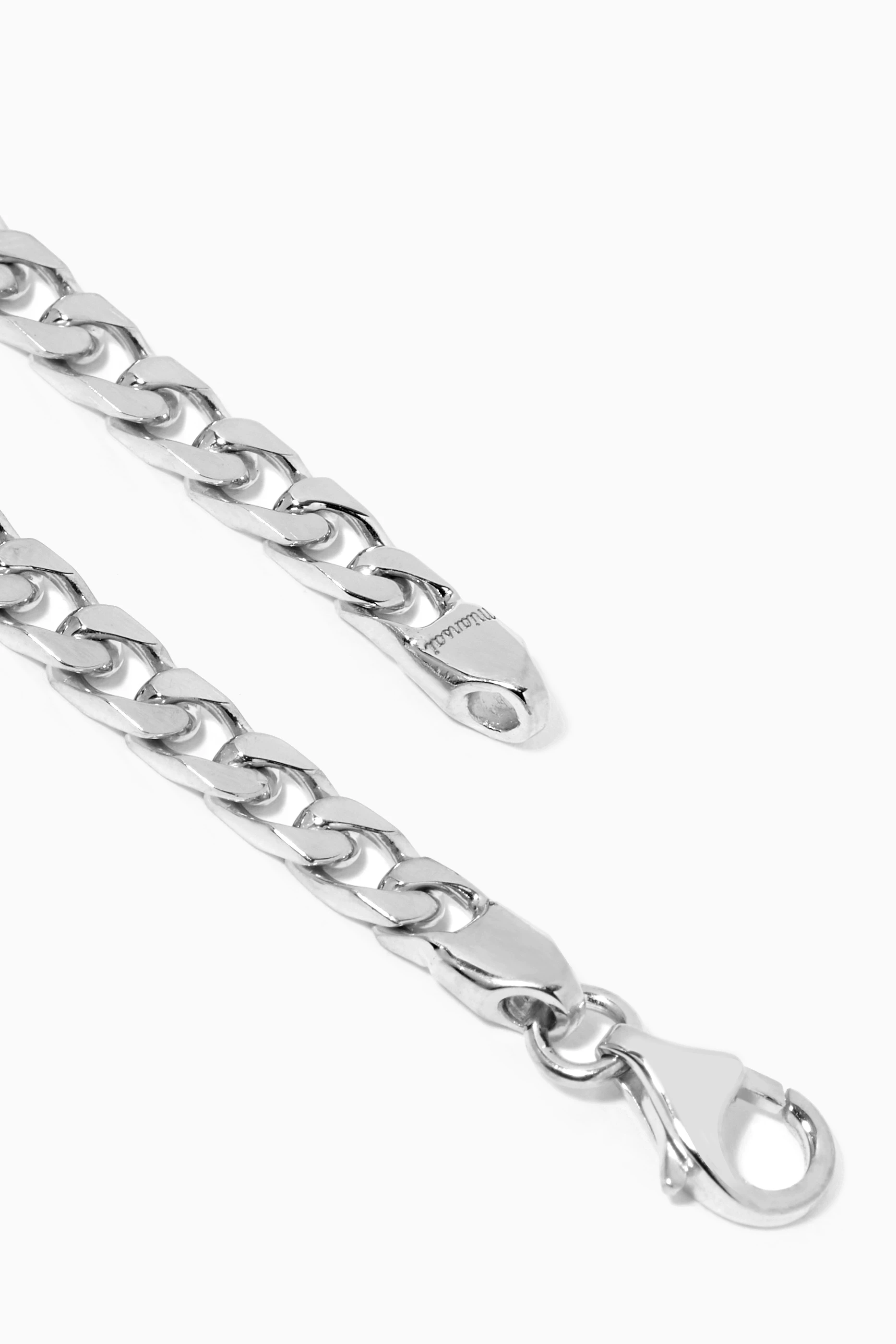 Miansai Men's 4mm Cuban Chain Bracelet, Silver, Medium