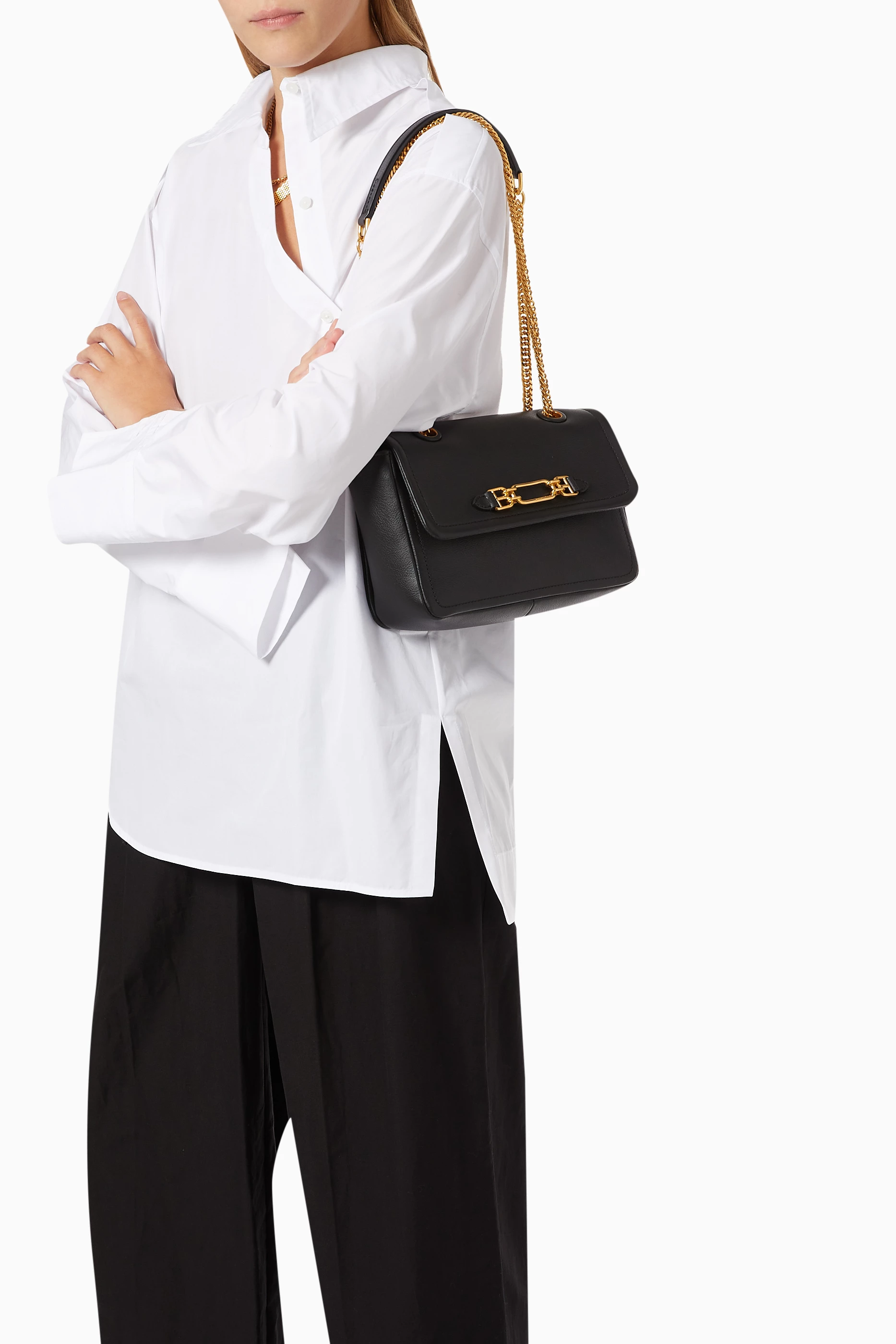 Cross-body Bags  Viva Small - Leather Cross-Body Bag In Black - Bally  Womens - Dramponga