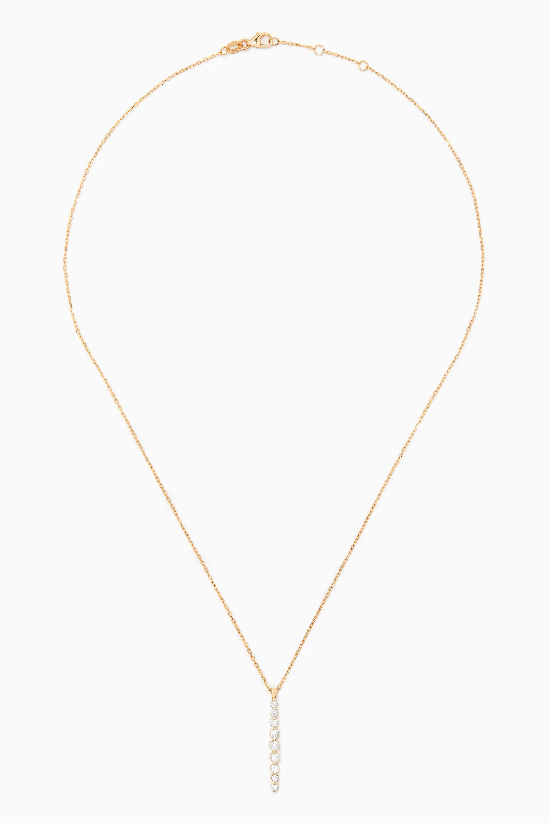 Buy The Golden Collection Yellow Floating Diamond Necklace in 18kt