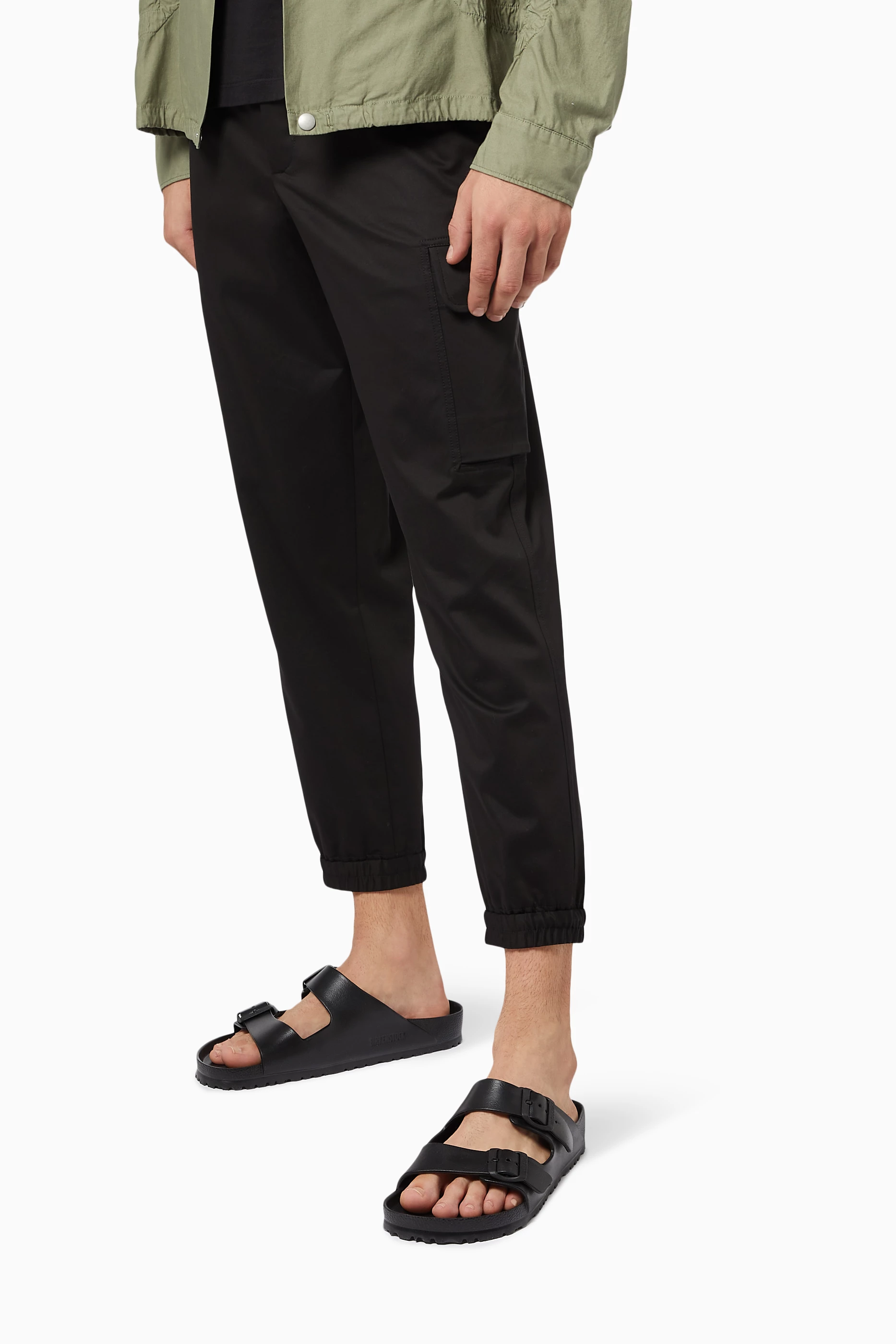 Buy Birkenstock Black Arizona Essentials Sandals in EVA for Men in