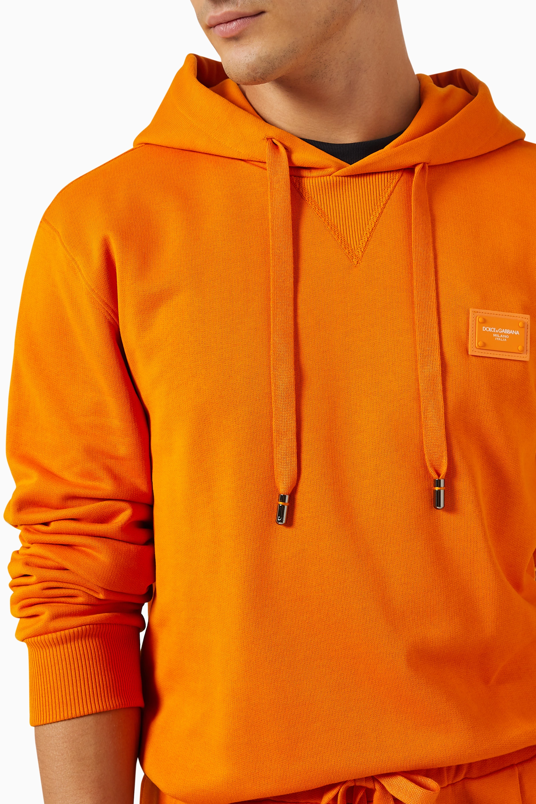 Orange hoodie jacket discount