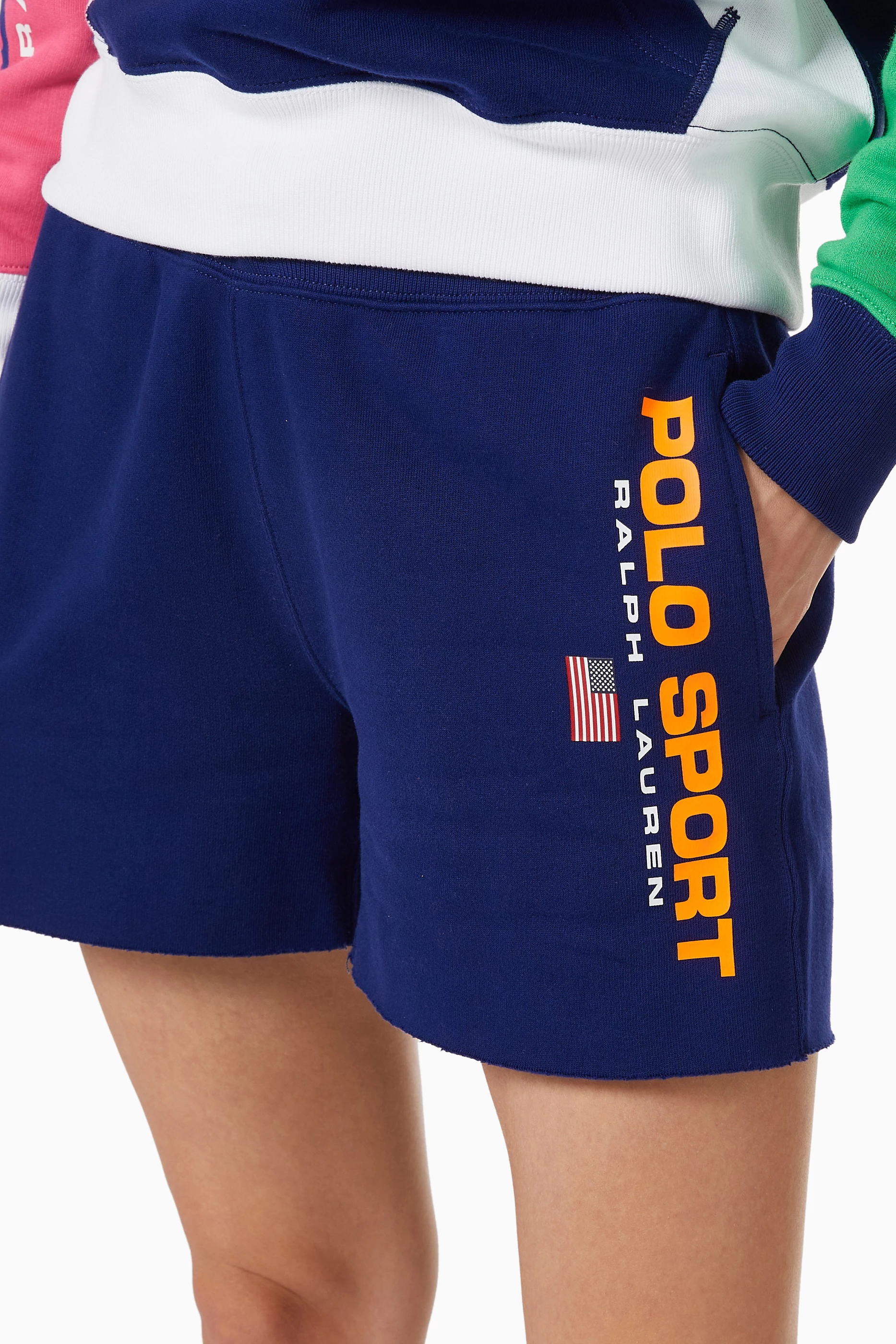 Buy Polo Ralph Lauren Blue Polo Sport Shorts in Fleece Jersey for