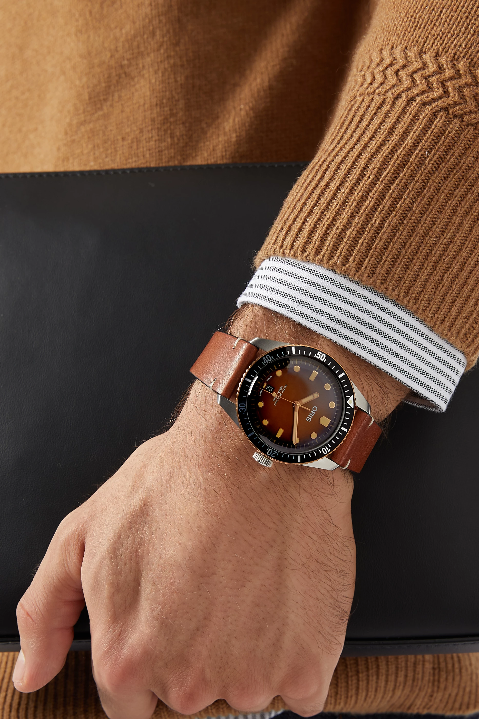 Buy Oris Brown Divers Sixty Five Automatic Watch 40mm for Men in UAE Ounass