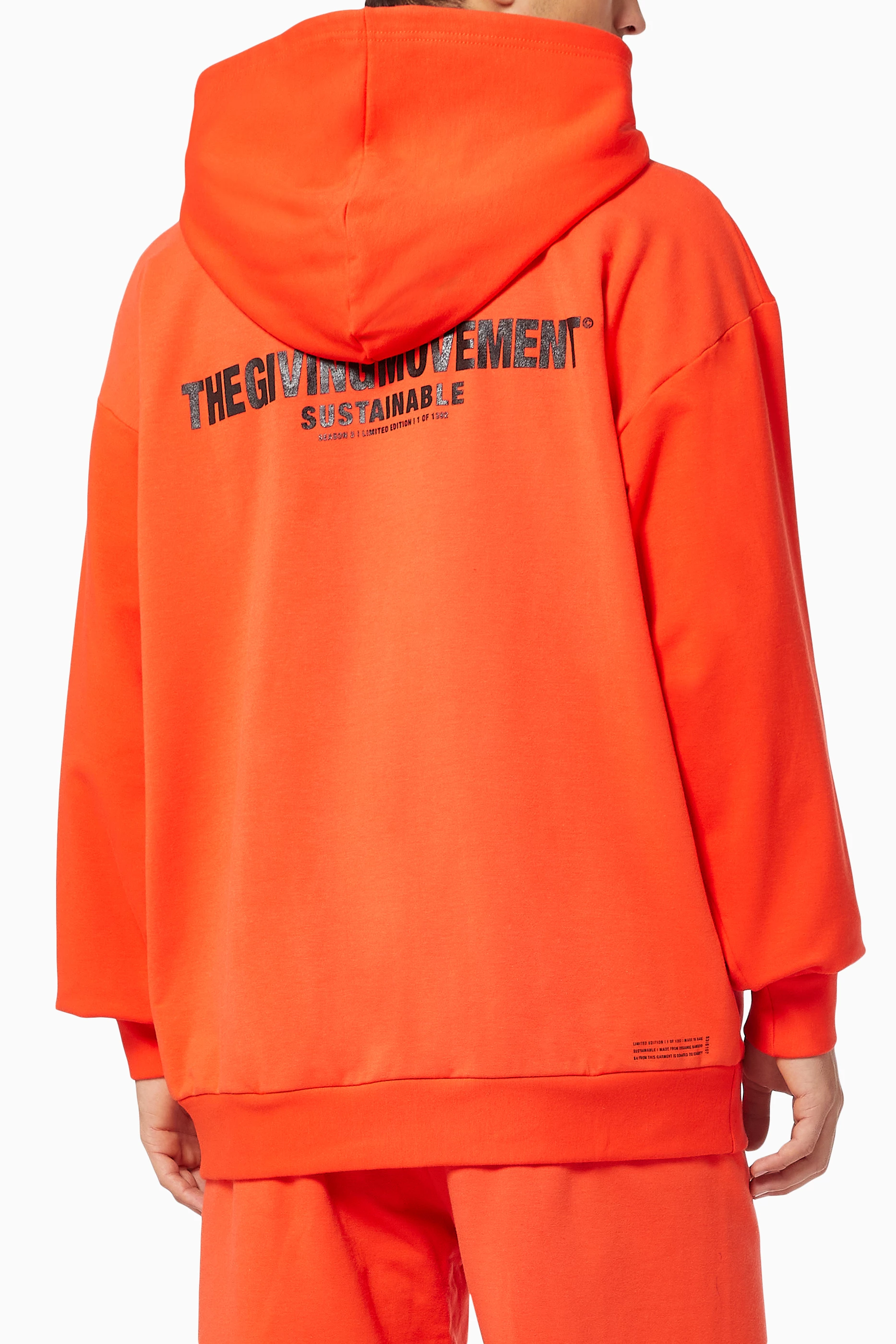 Orange hot sale hoodie oversized