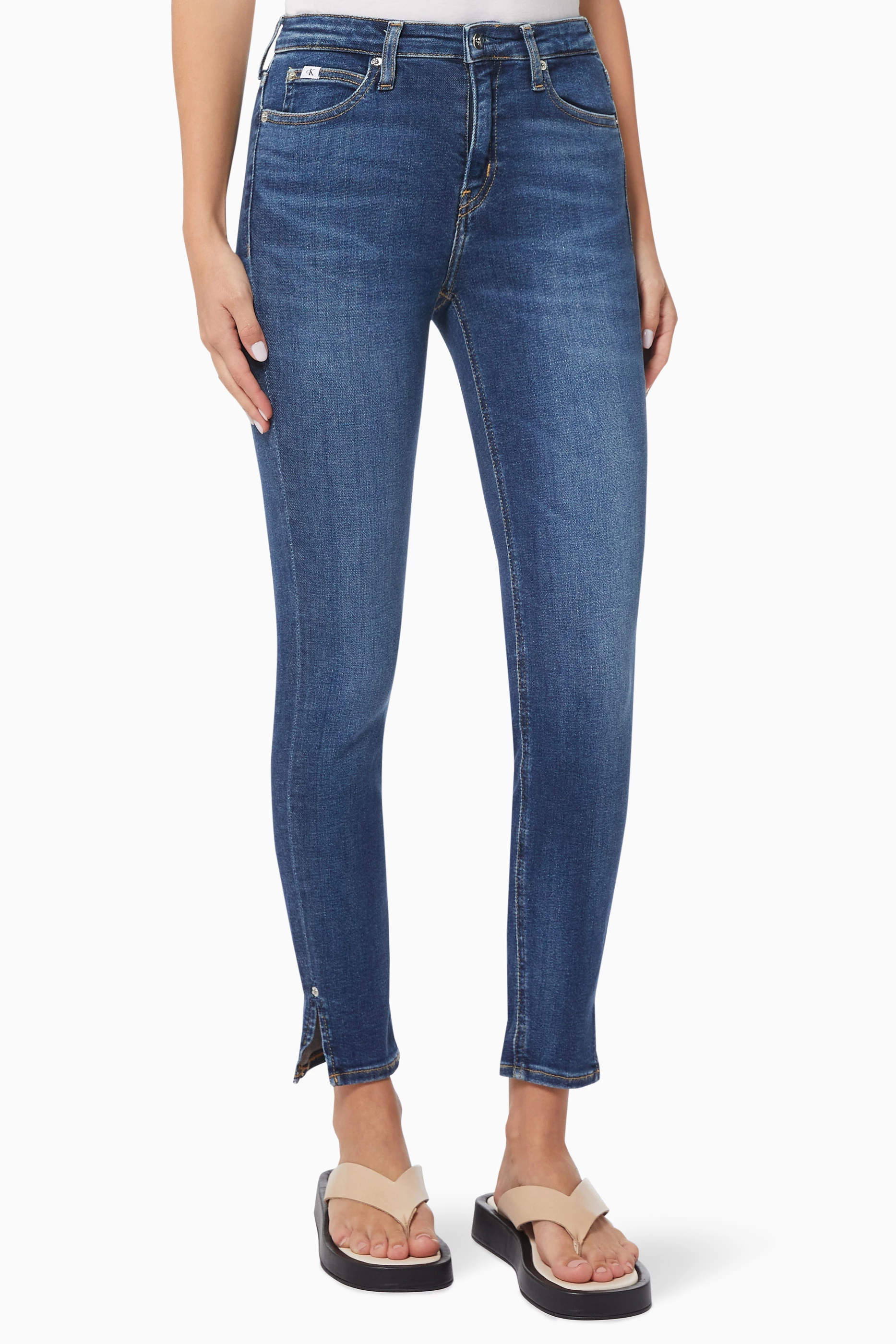 Calvin klein mid rise skinny ankle jeans online
