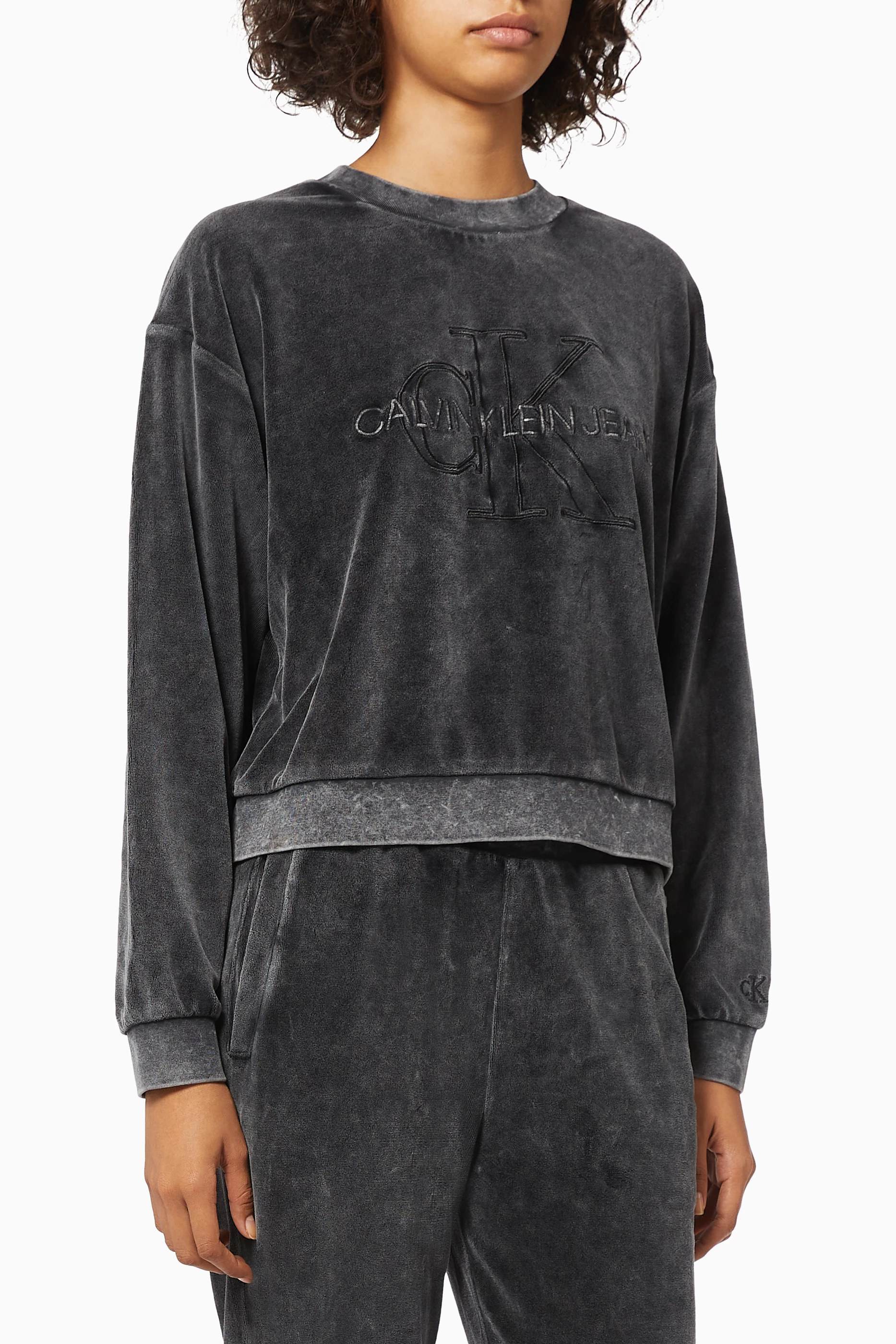 Calvin klein store velvet tracksuit