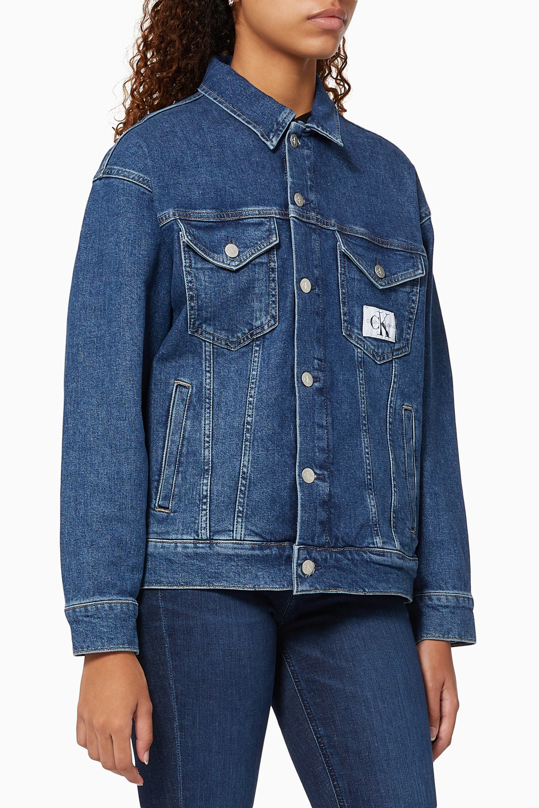 Buy Calvin Klein Jeans Blue Dad Denim Jacket for Women in UAE Ounass